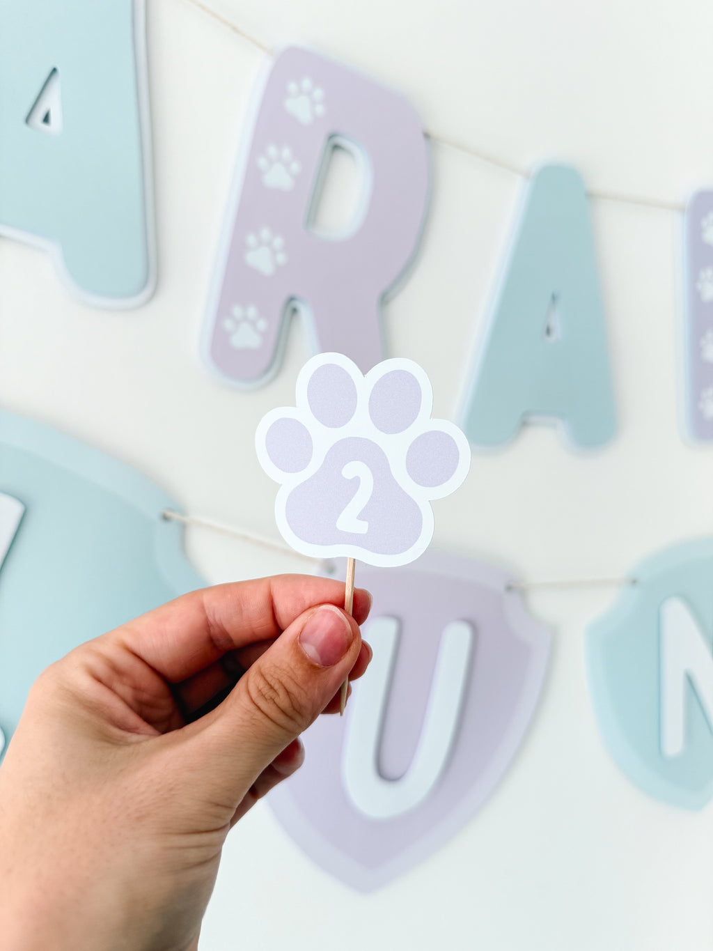 Patas em ação | Mini toppers tema