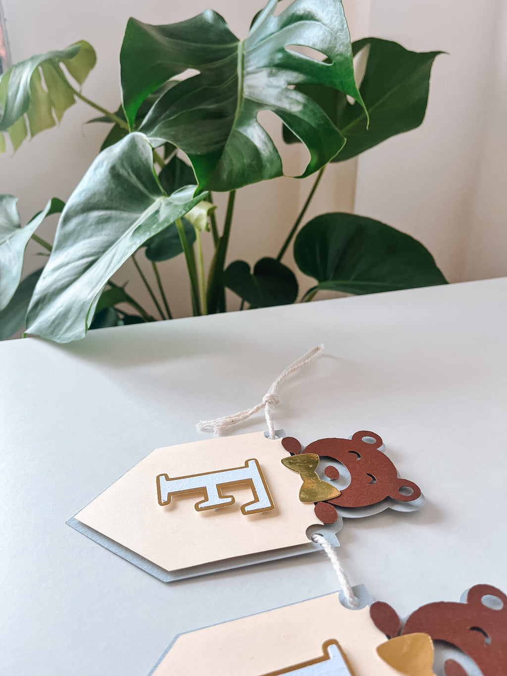 Ursinho baby shower | bandeirolas