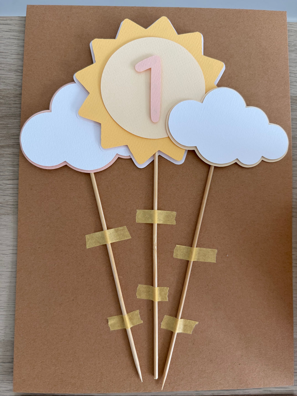 Volta ao sol rosa | Topo de bolo vários elementos