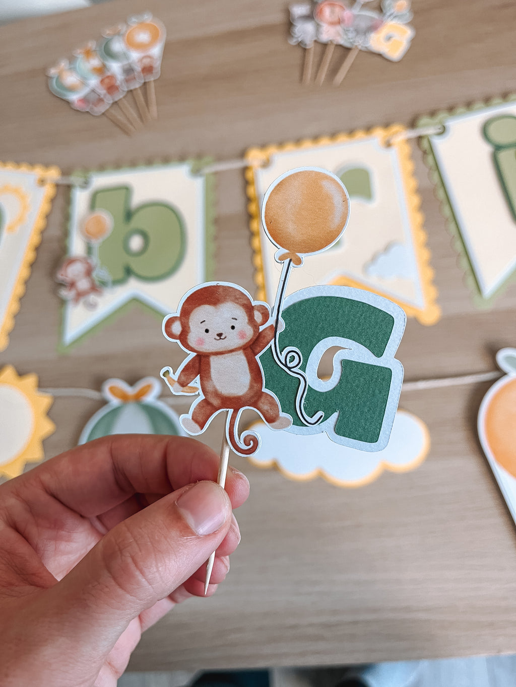 Animais balão | Mini toppers tema