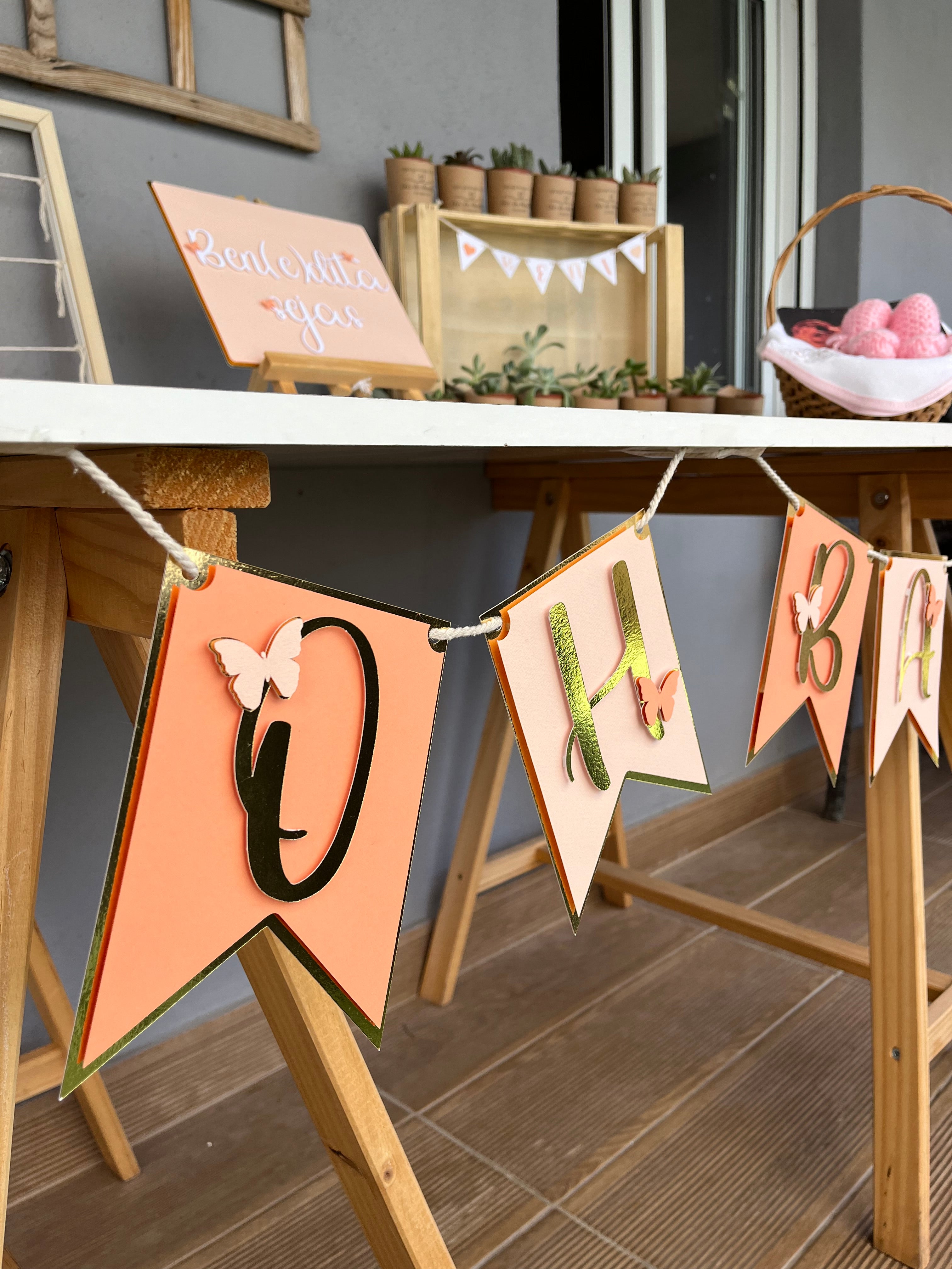 Oh baby borboletas | Bandeirolas