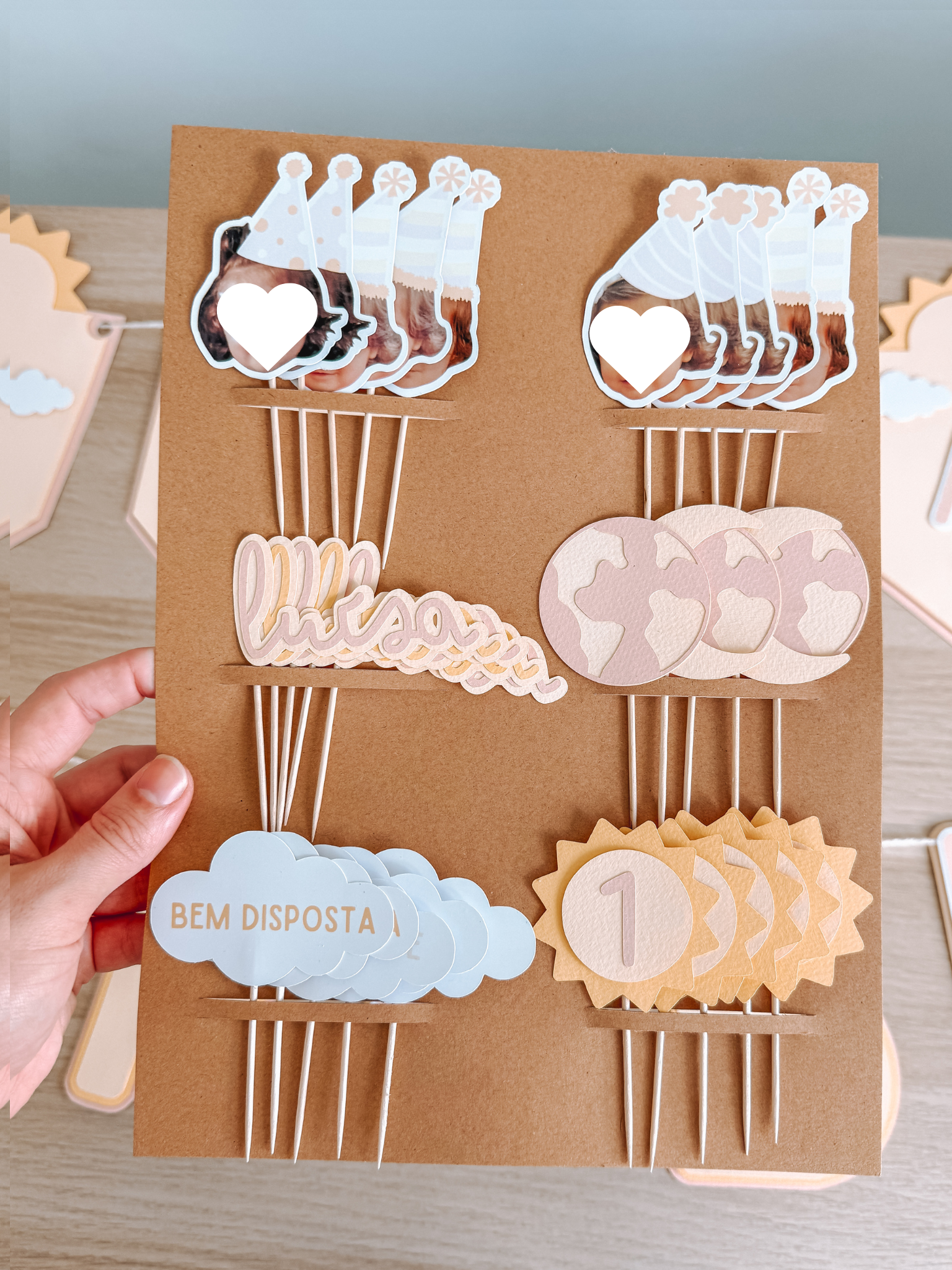 Volta ao sol rosa | Mini toppers mix