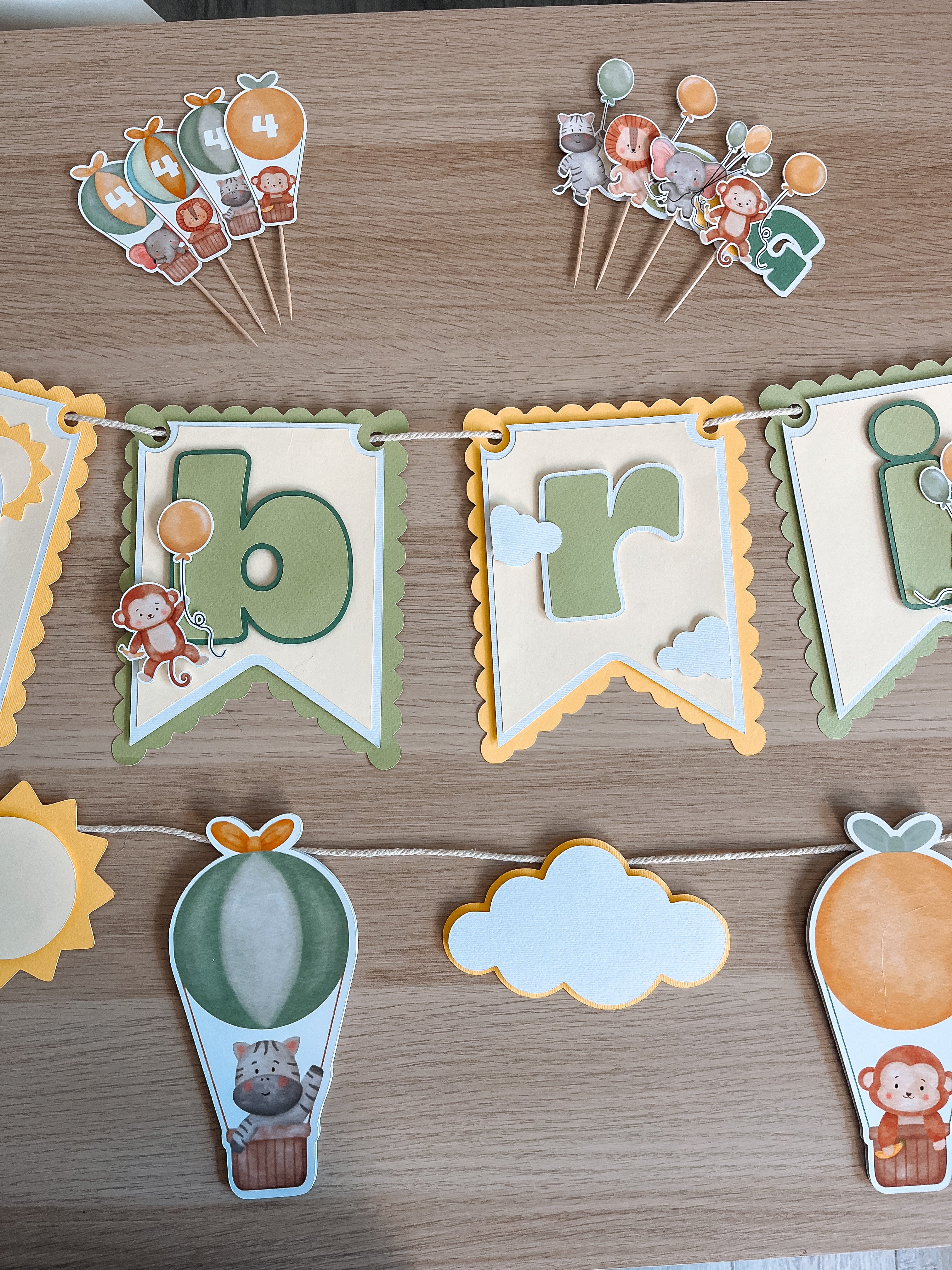 Animais balão | Bandeirola tema