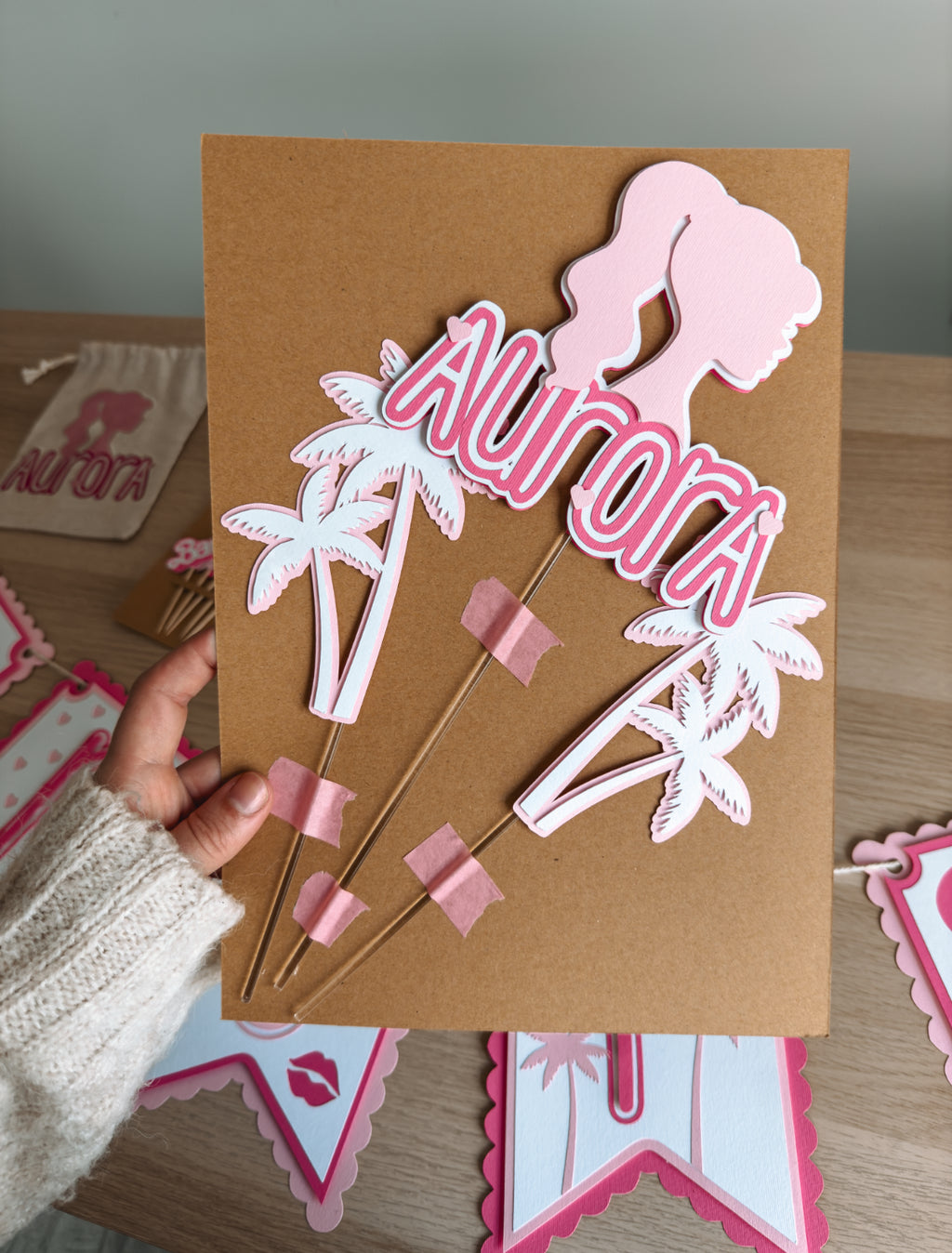 Barbie | Topo de bolo vários elementos