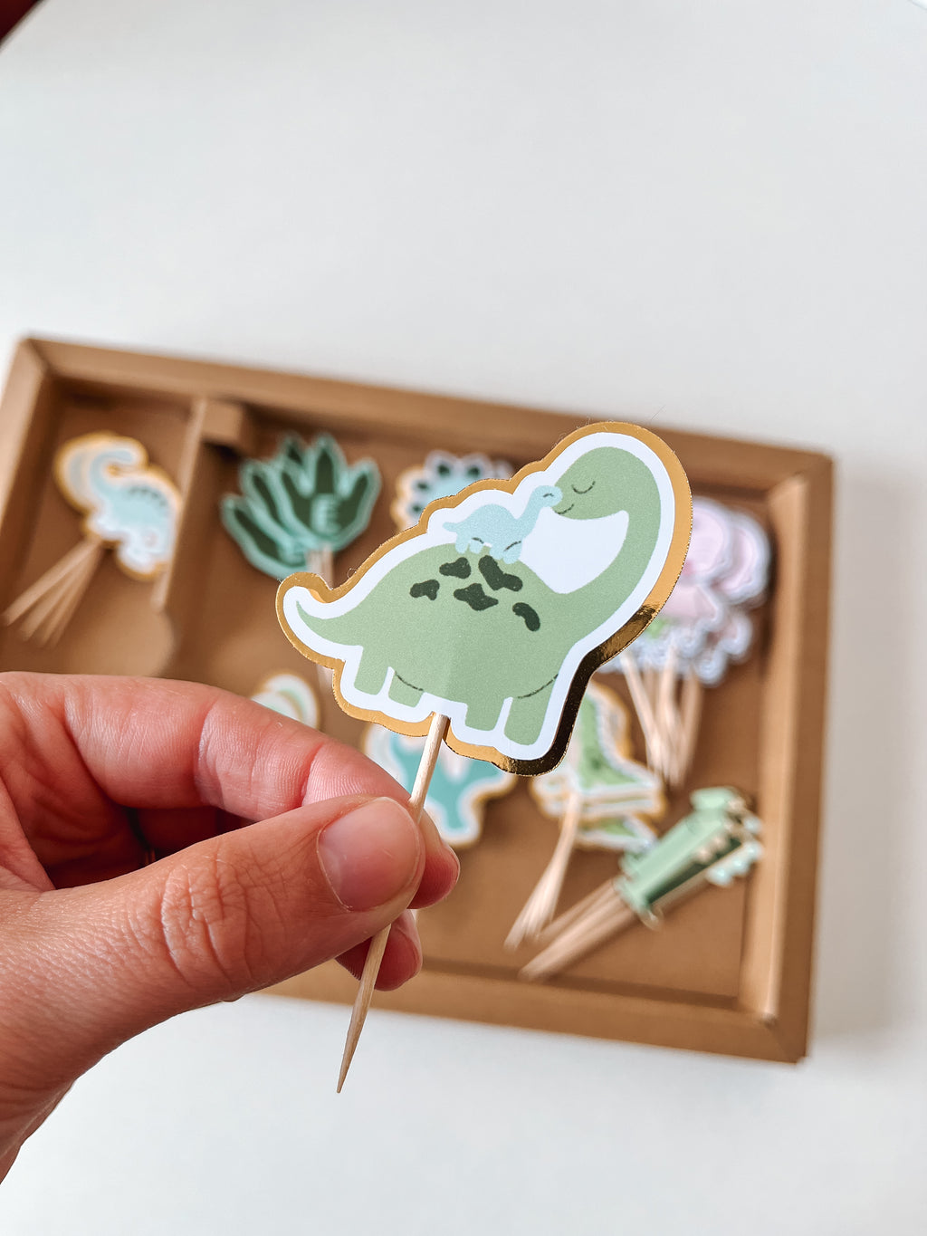 Dinossauros felizes | Mini toppers tema