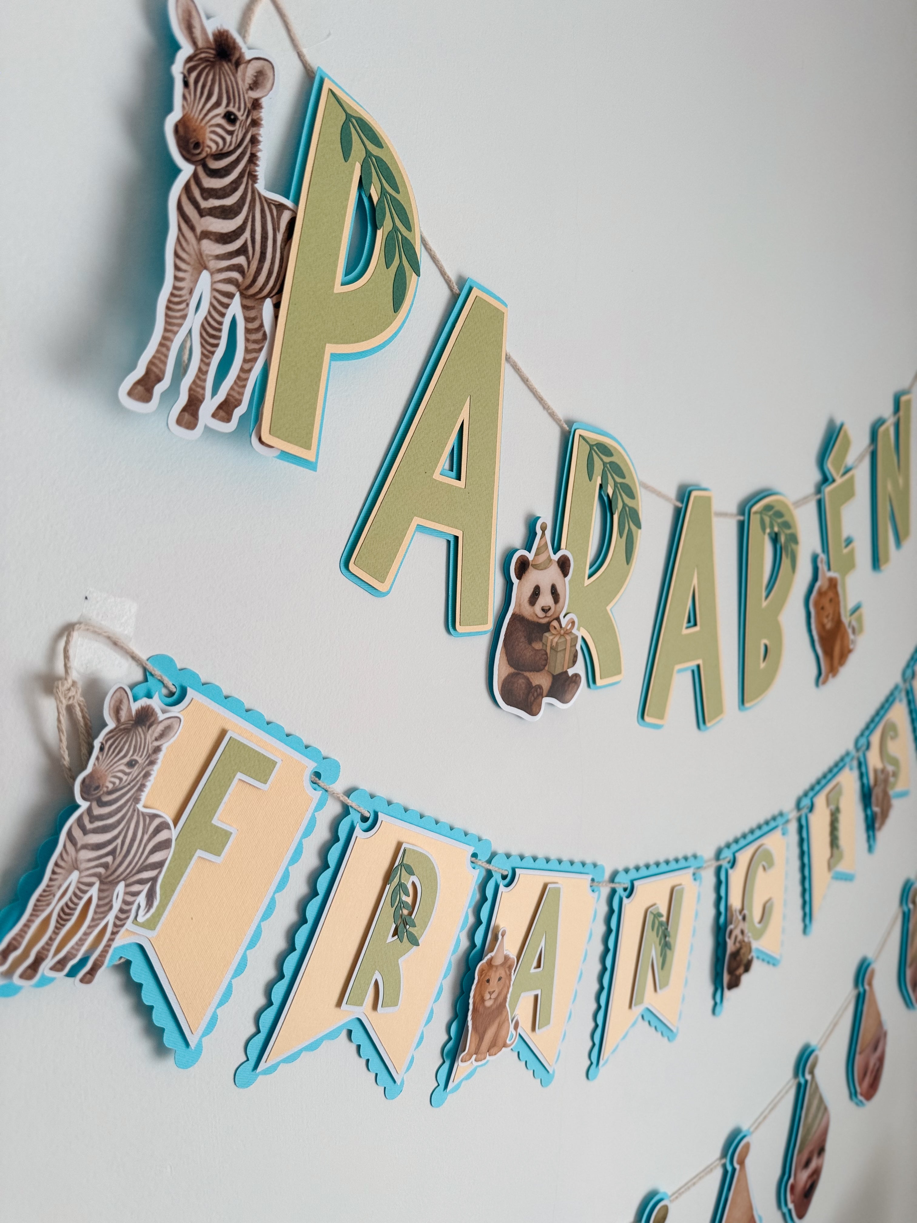 Animais 3 | Bandeirola parabéns