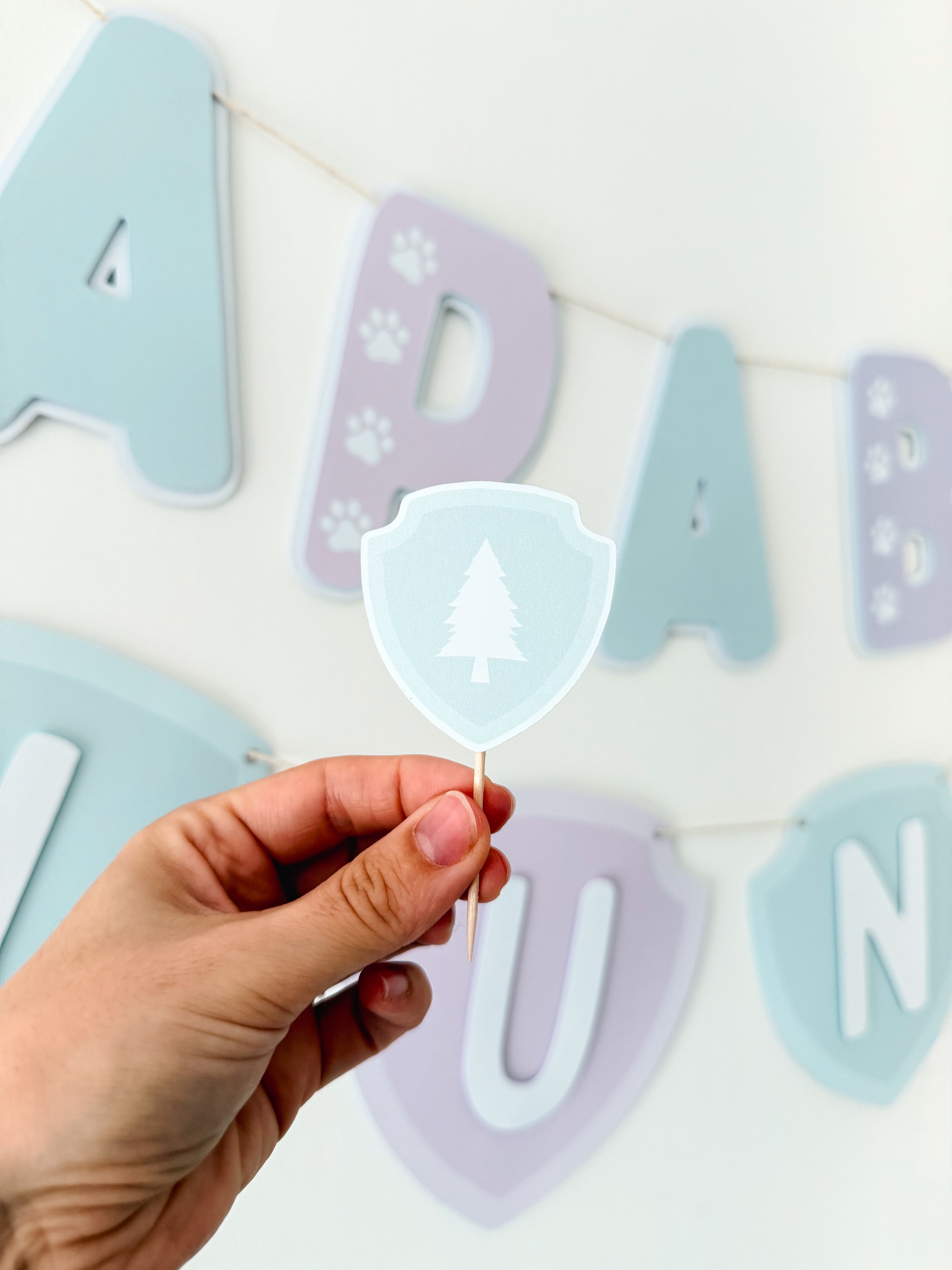 Patas em ação | Mini toppers tema