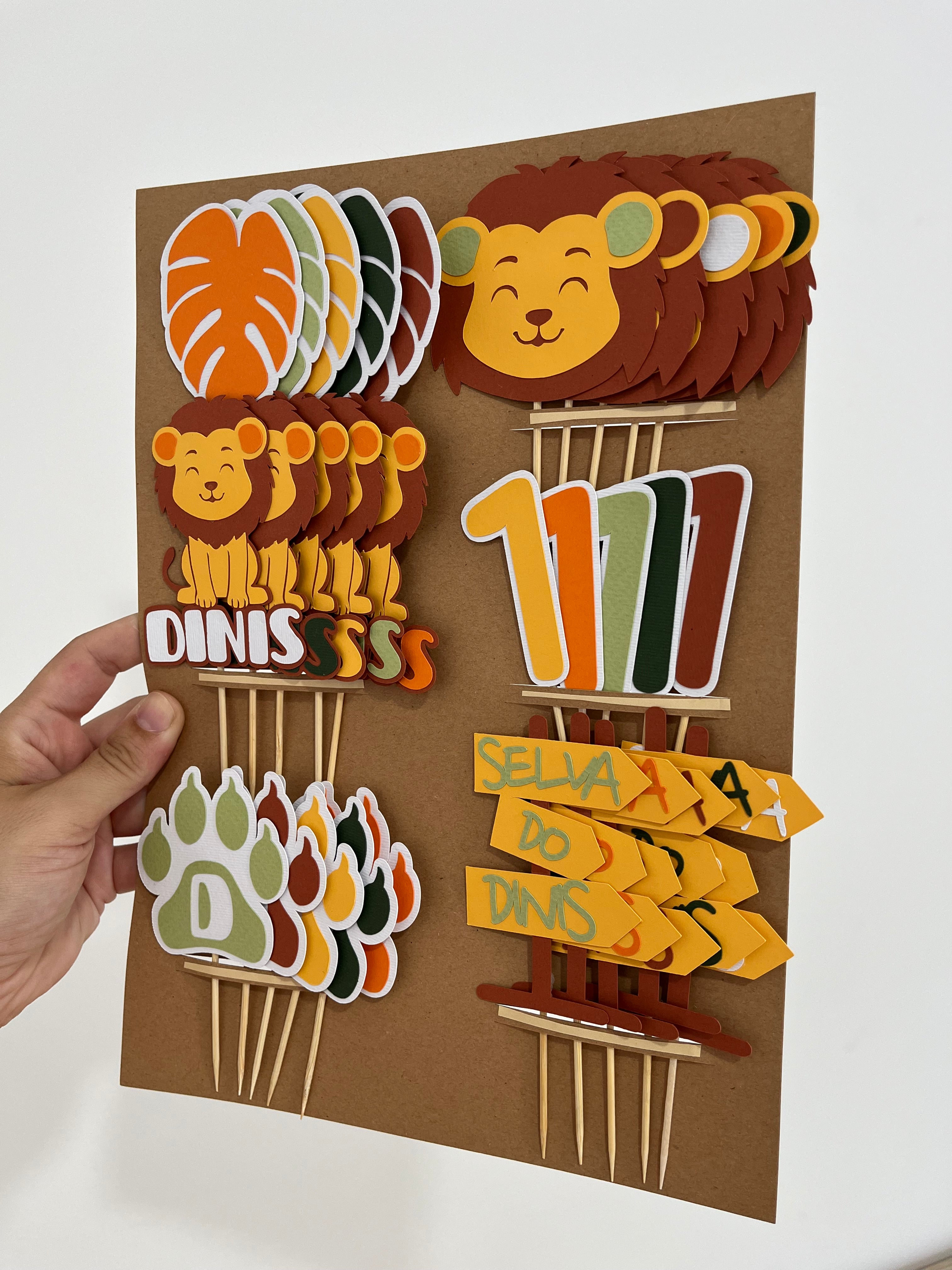 Leão | Mini toppers tema