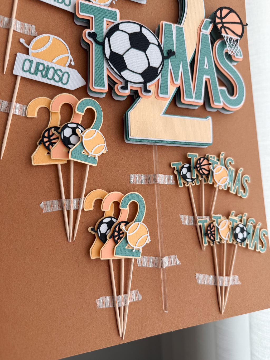 Bolas desportos | Mini toppers tema