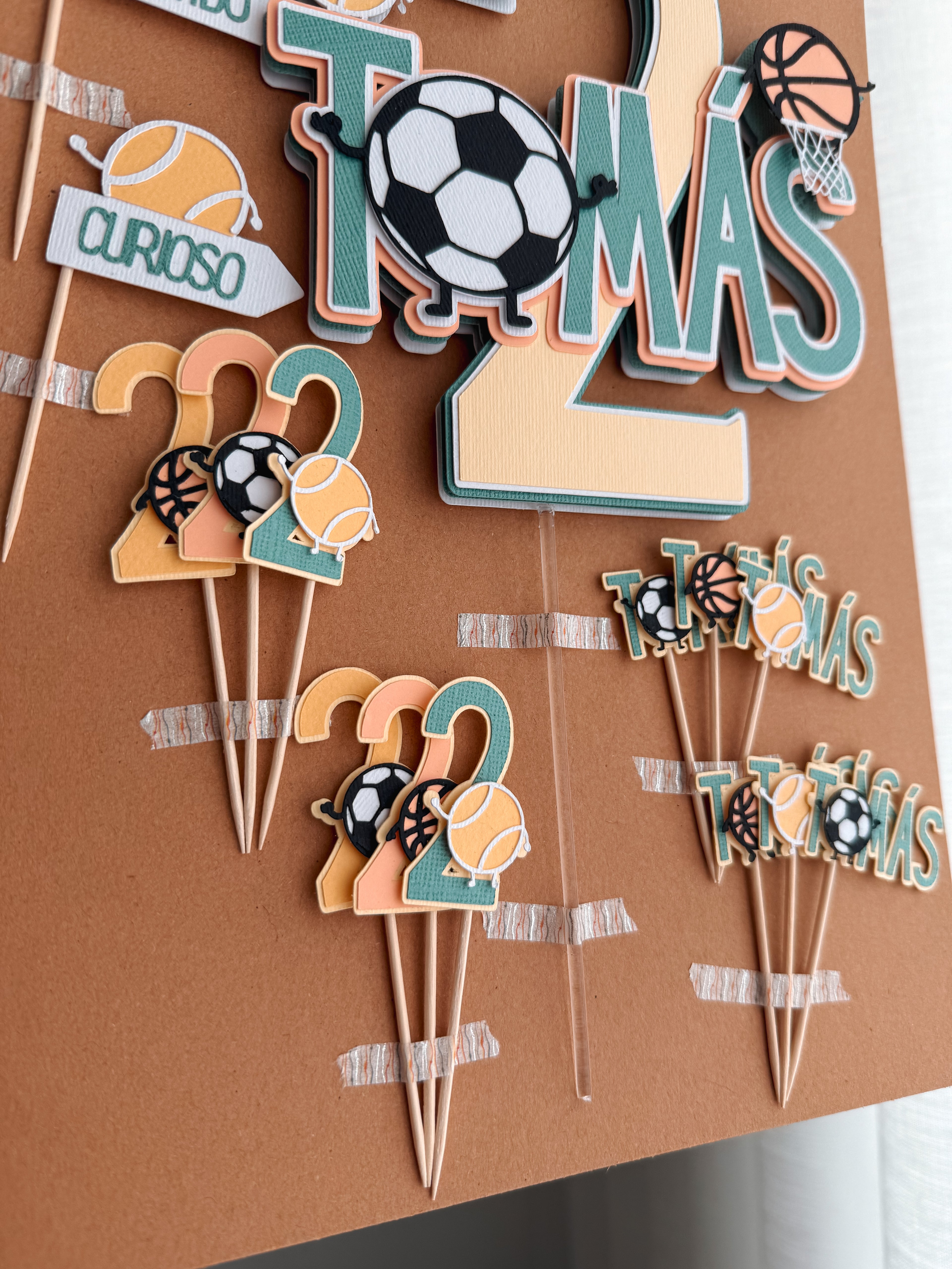 Bolas desportos | Mini toppers tema