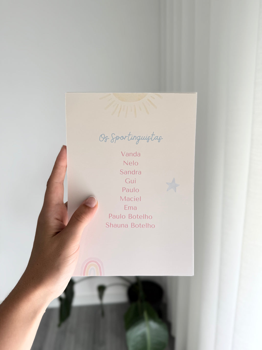 Seating plan | Folha impressa A5