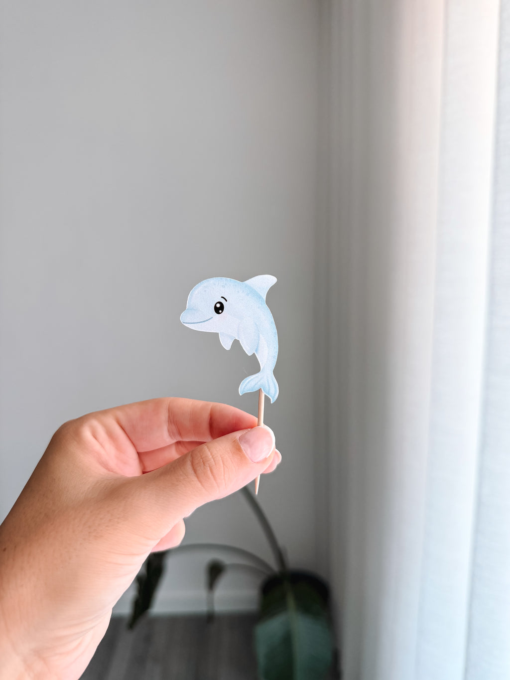 Animais do mar aquarela | Mini toppers tema