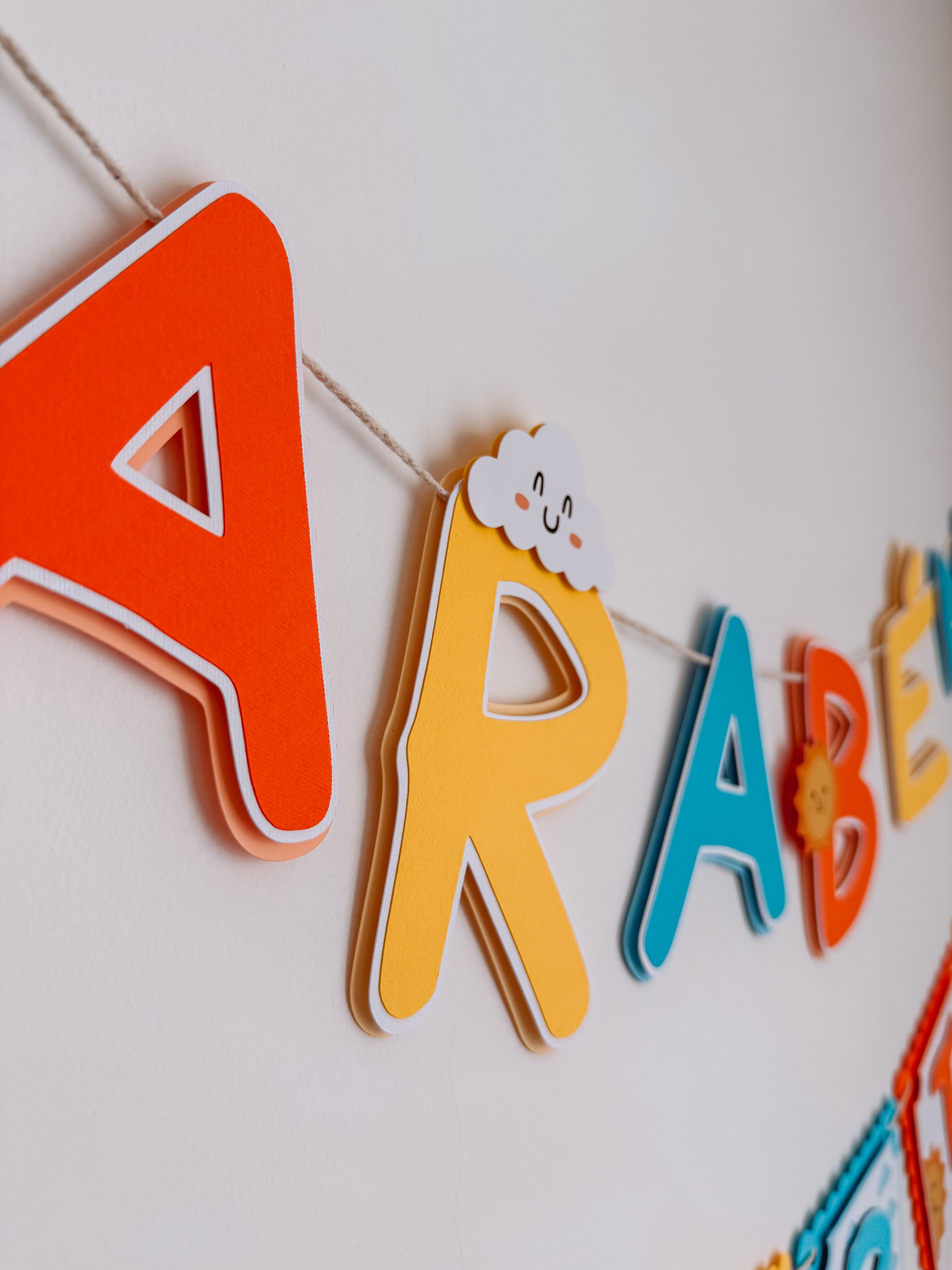 Sol e núvens 2 | Bandeirola parabéns