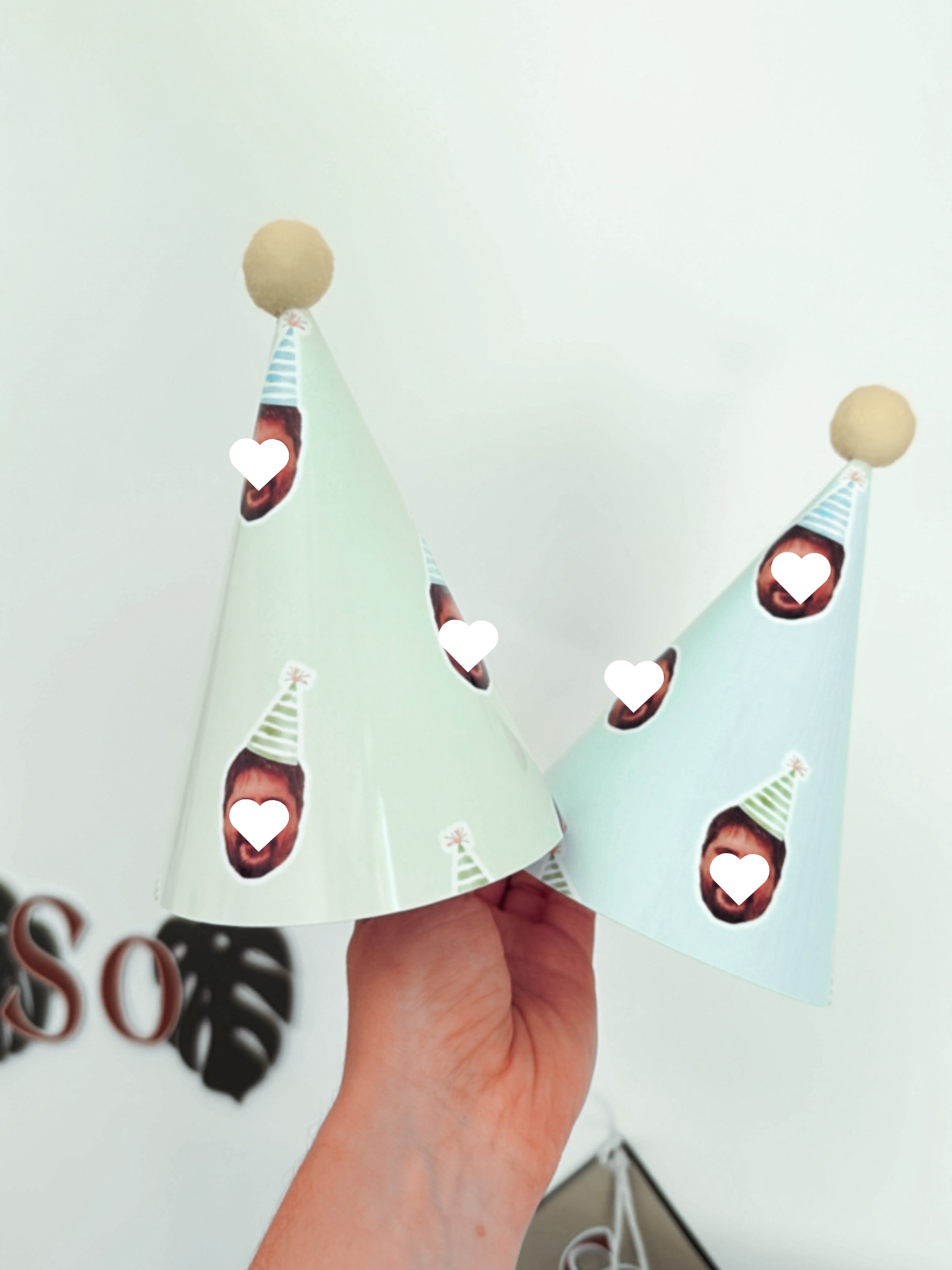 Carinhas pompom | Chapéus de festas