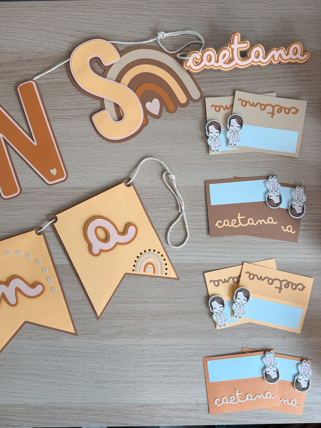 Arco íris boho | Placas identificadoras