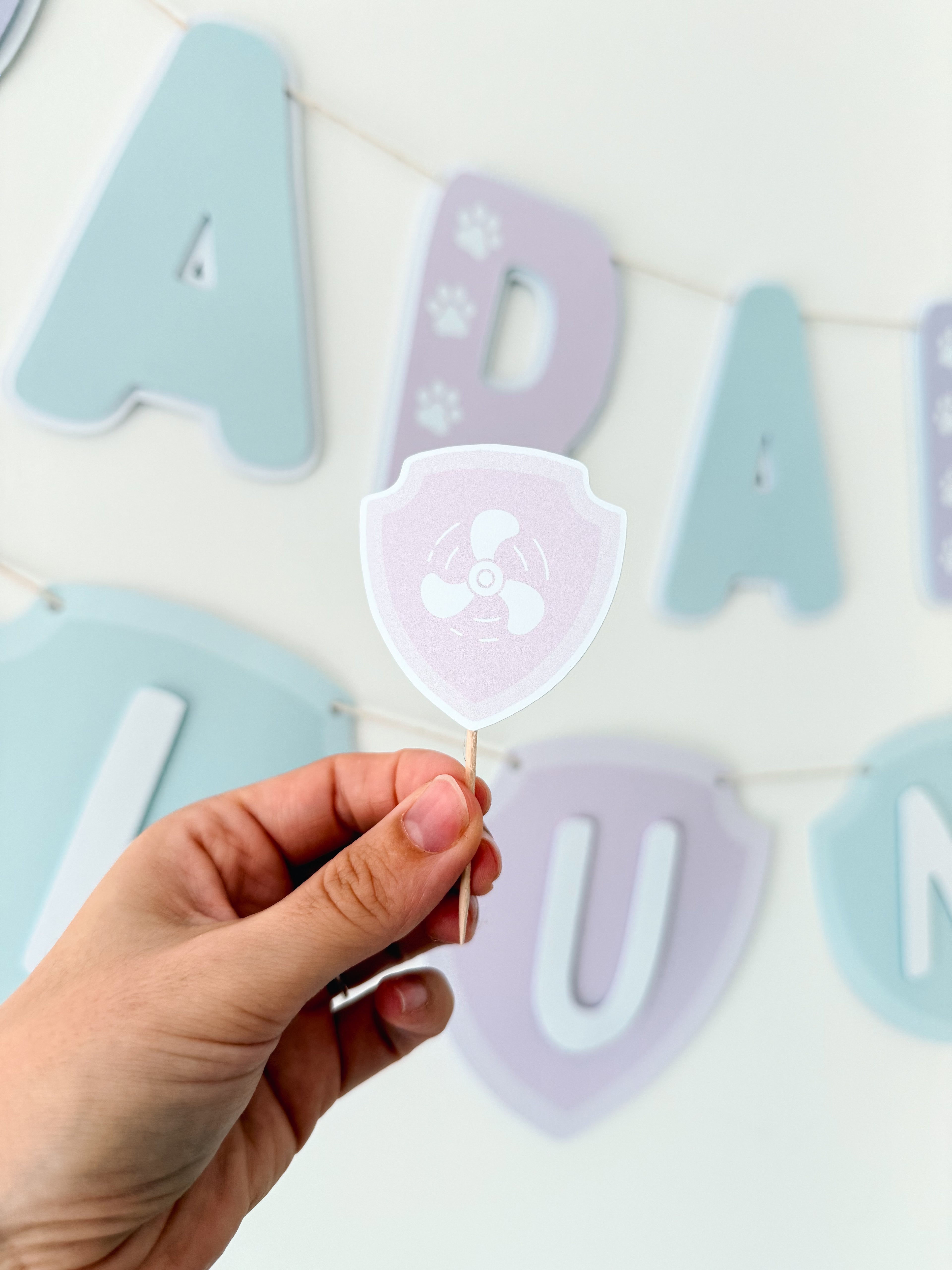 Patas em ação | Mini toppers tema