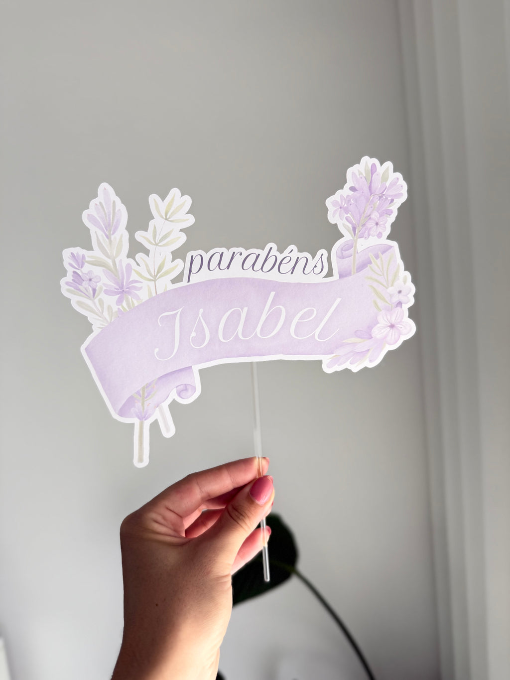 Lavanda | Topo de bolo simples