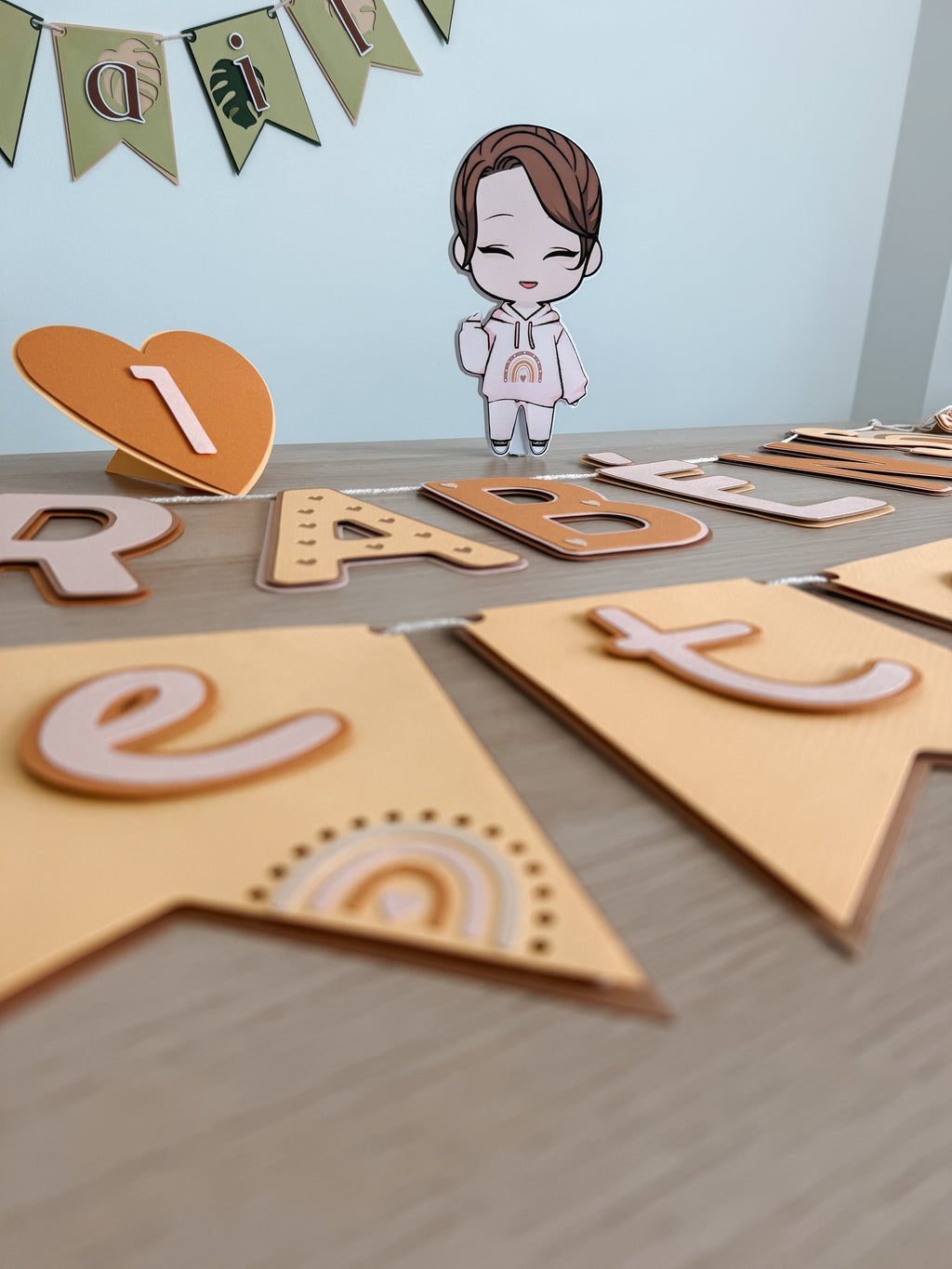 Arco íris boho | Bandeirola nome