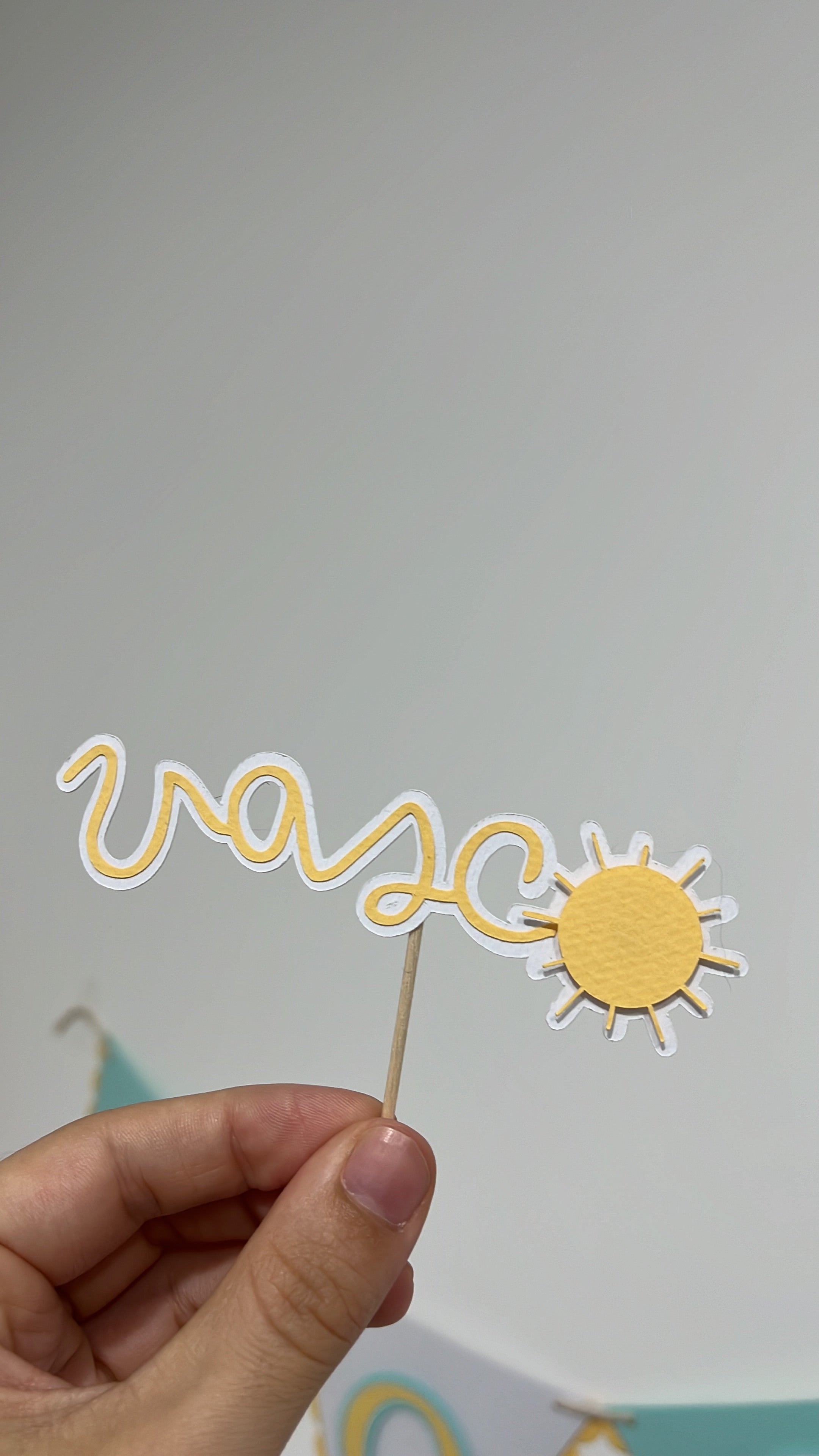 Volta ao sol | Mini toppers tema