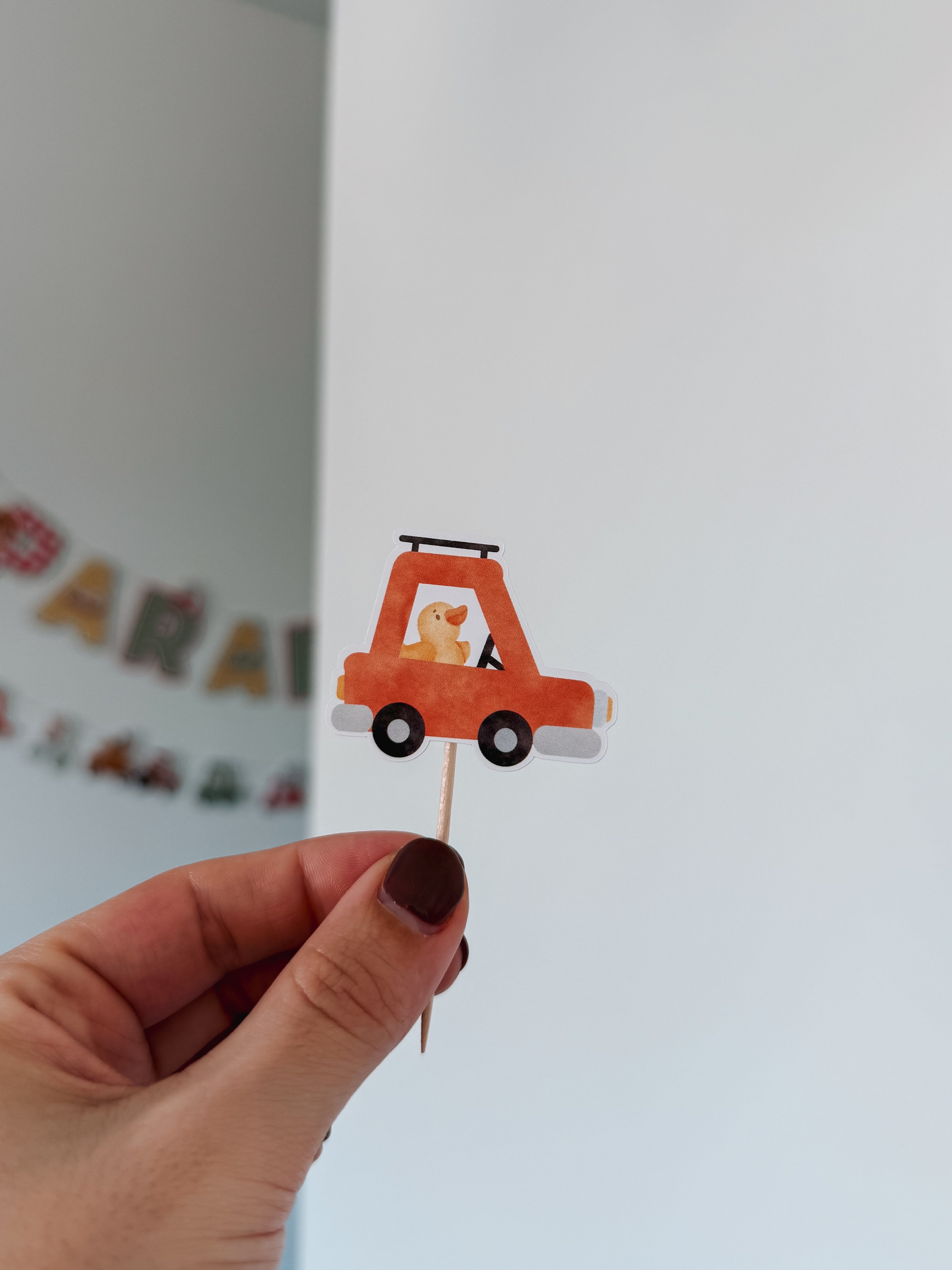 Quinta em veículos | mini toppers tema