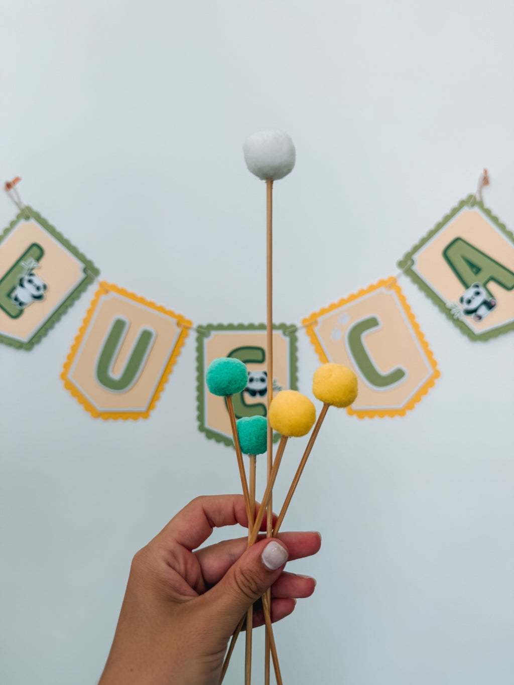 Panda | Topo de bolo vários elementos