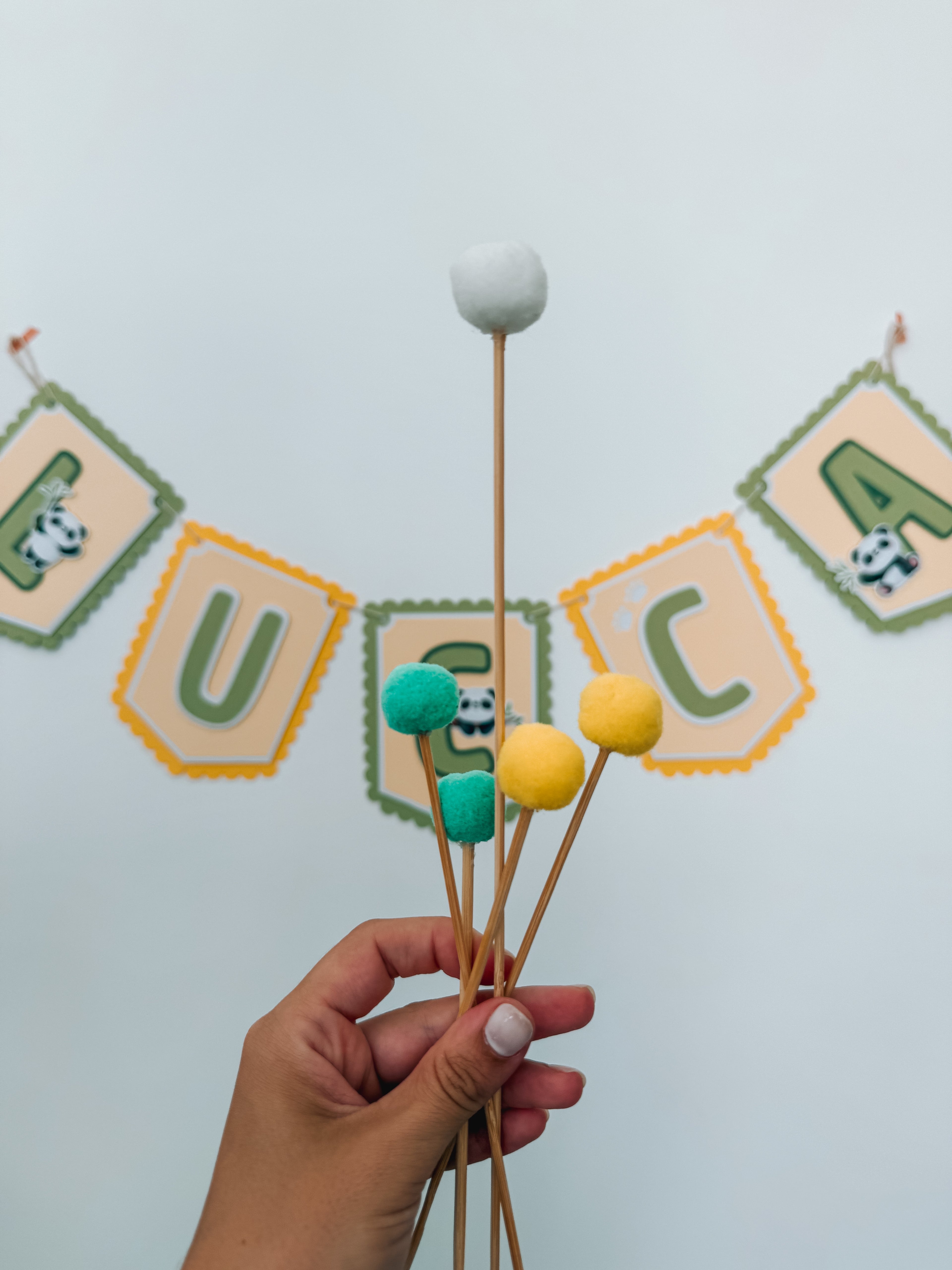 Panda | Topo de bolo vários elementos