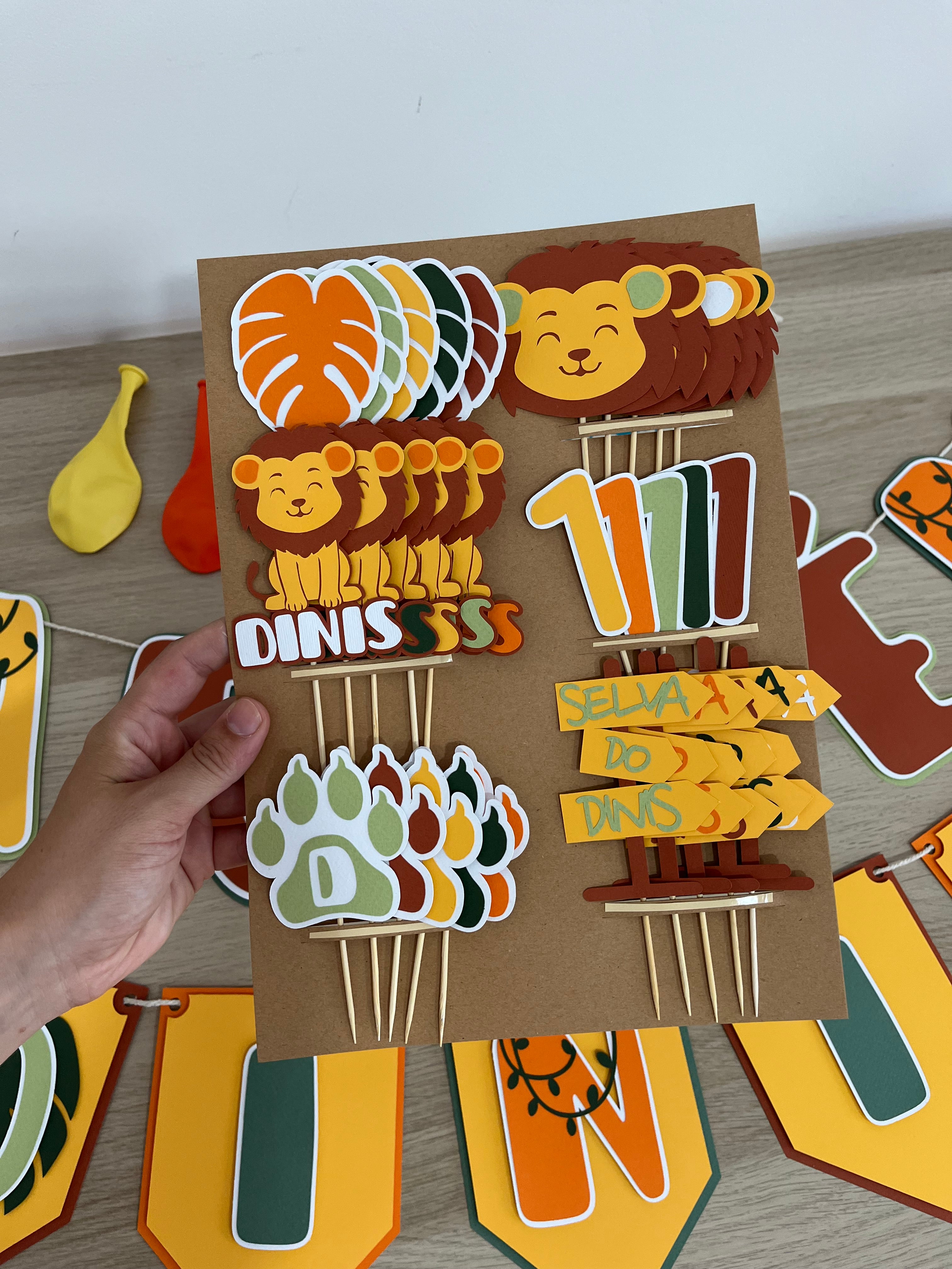 Leão | Mini toppers tema