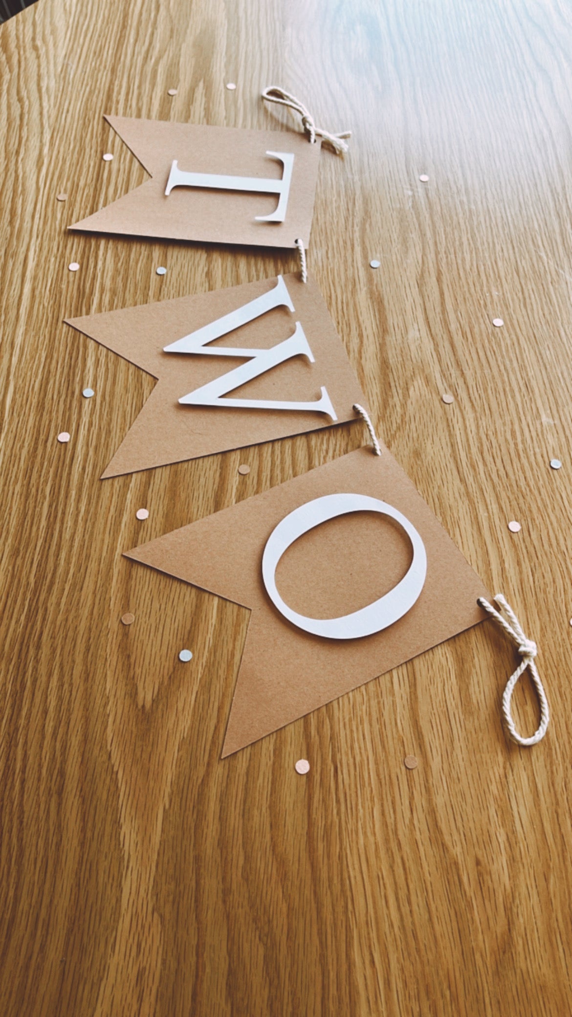 Bandeirola kraft | para cadeira de refeição