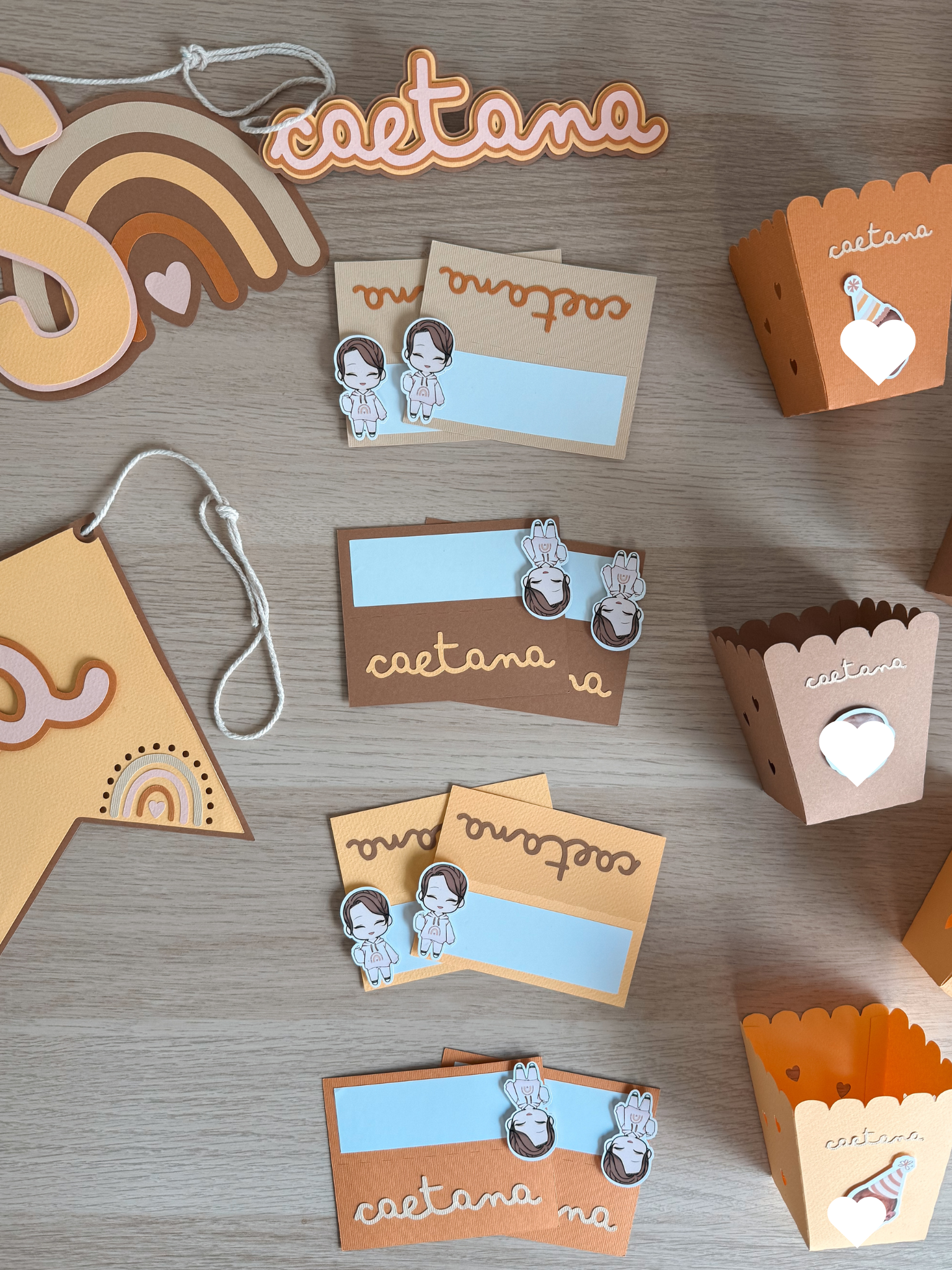 Arco íris boho | Placas identificadoras