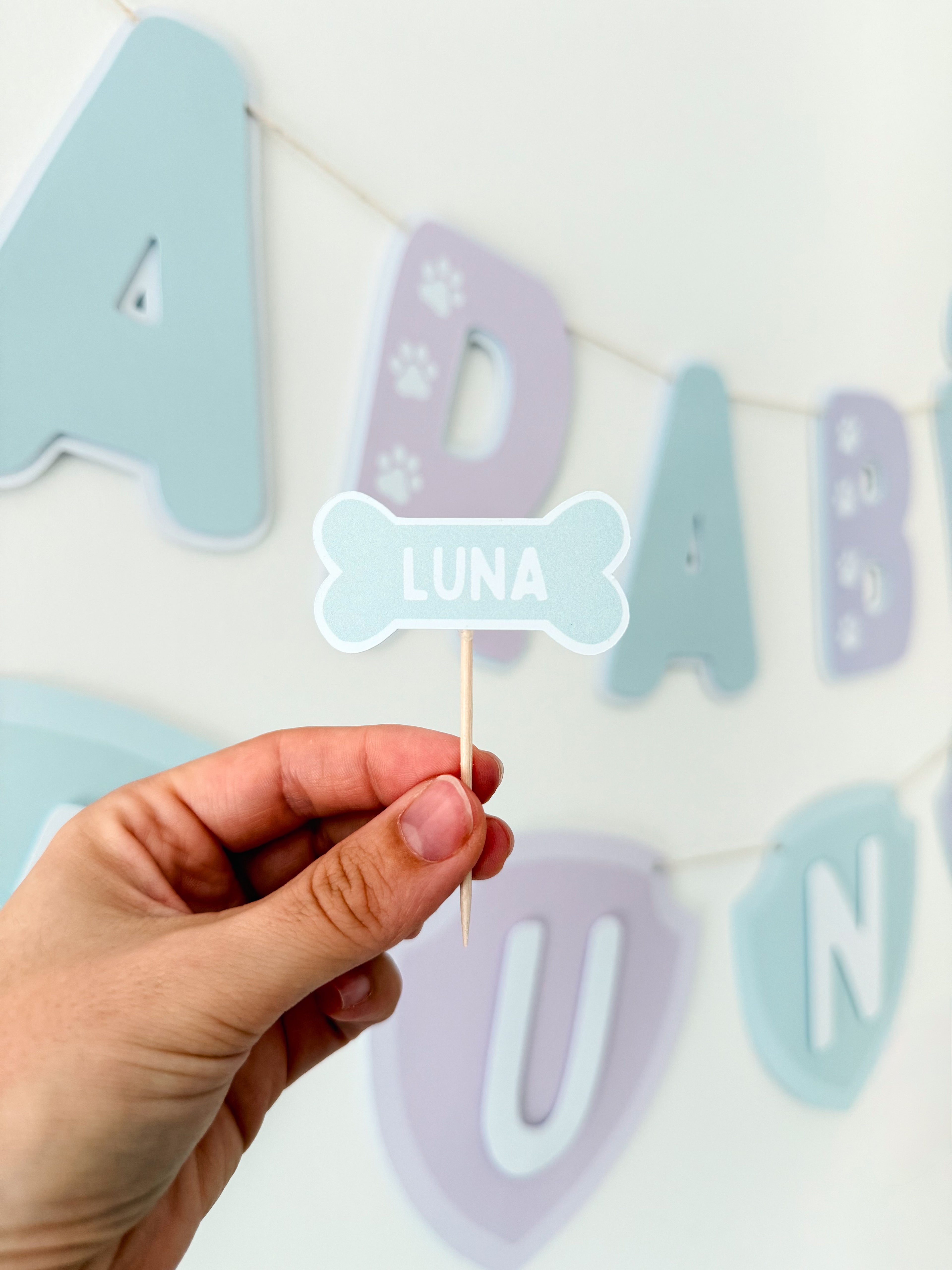 Patas em ação | Mini toppers tema