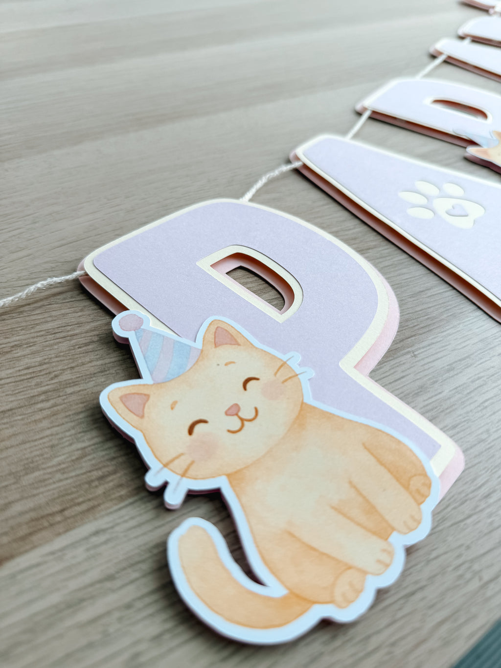 Gatinhos | Bandeirola parabéns