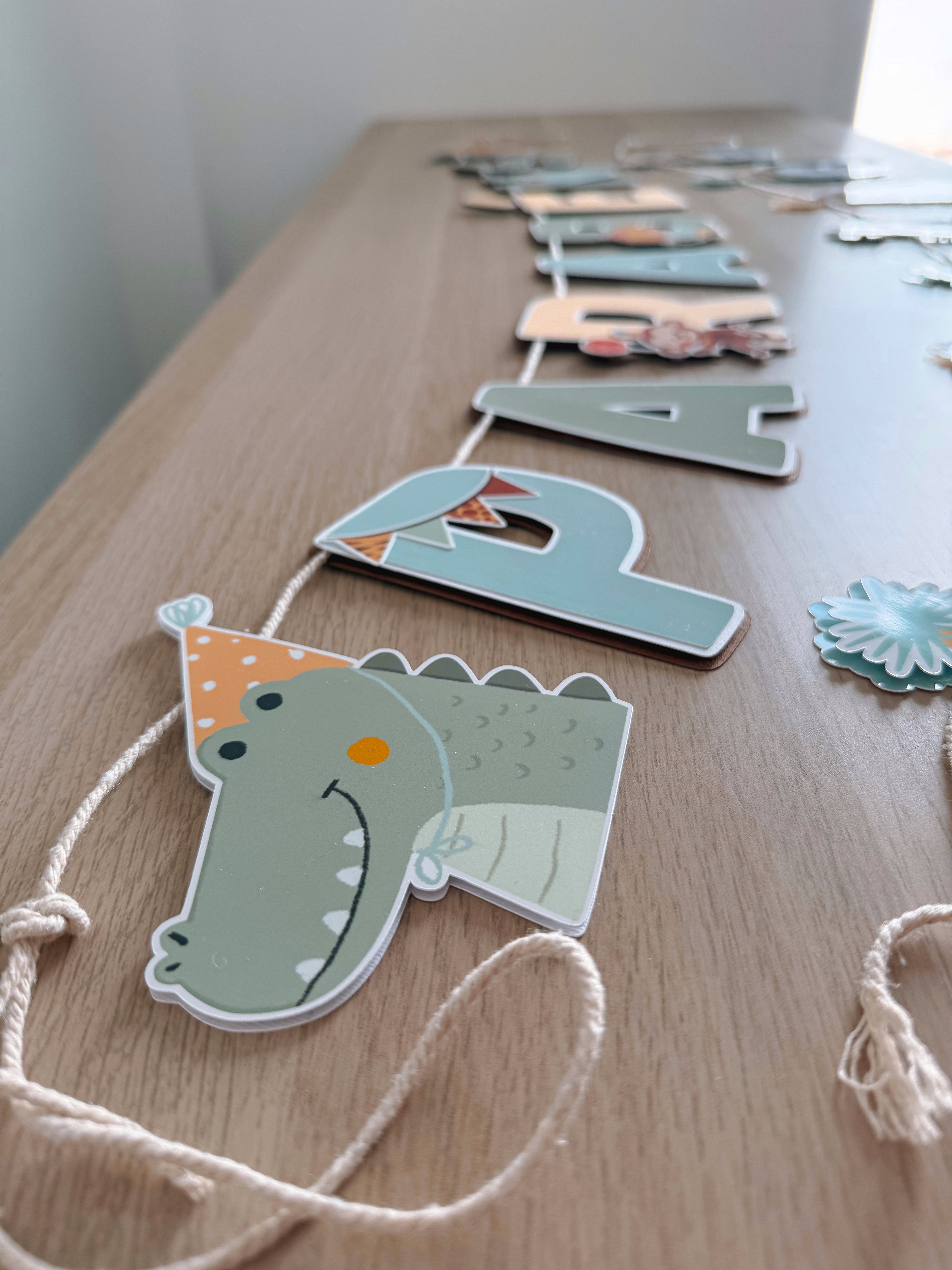 Animais em festa | Bandeirola parabéns