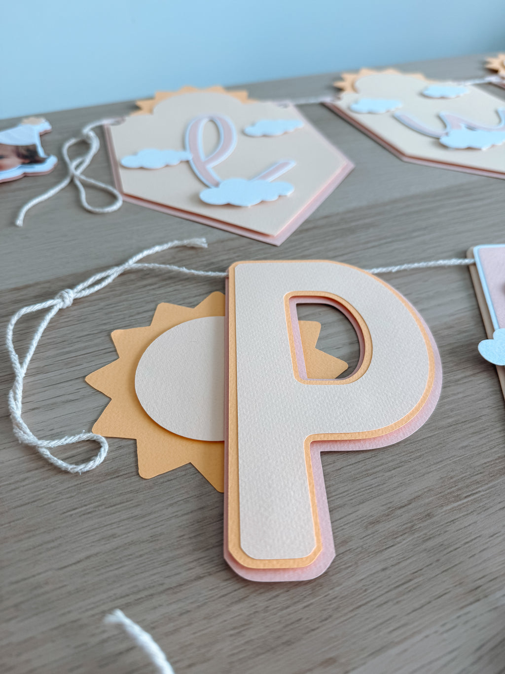 Volta ao sol rosa | Bandeirola parabéns