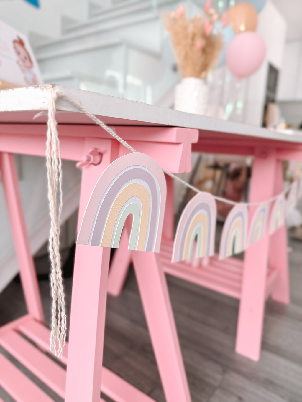 Arco íris minimal | Bandeirola tema