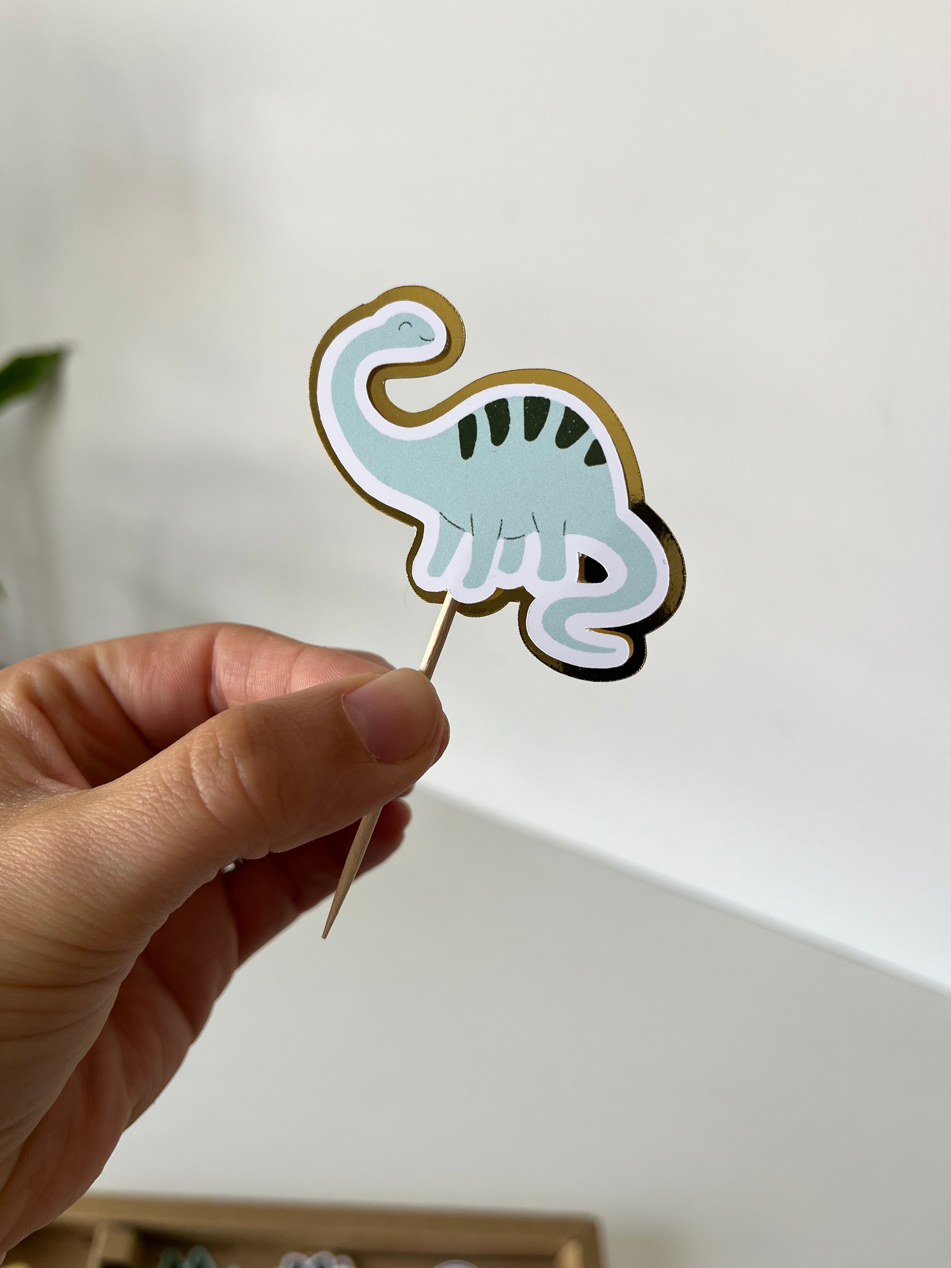 Dinossauros felizes | Mini toppers tema