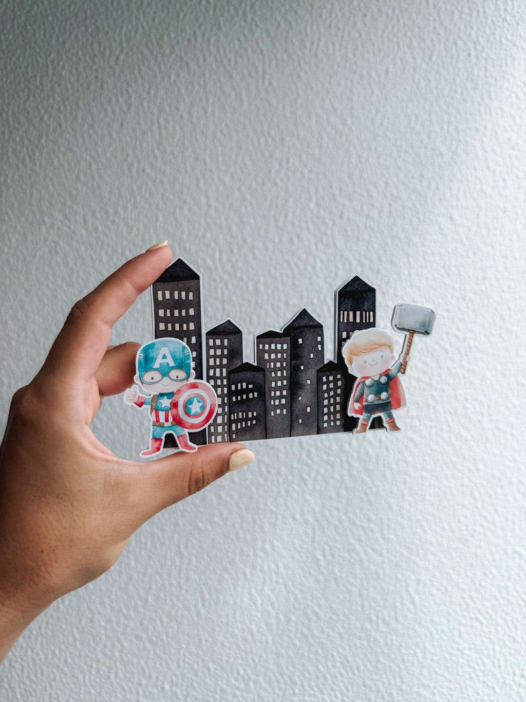 Super-heróis | Topo de bolo vários elementos