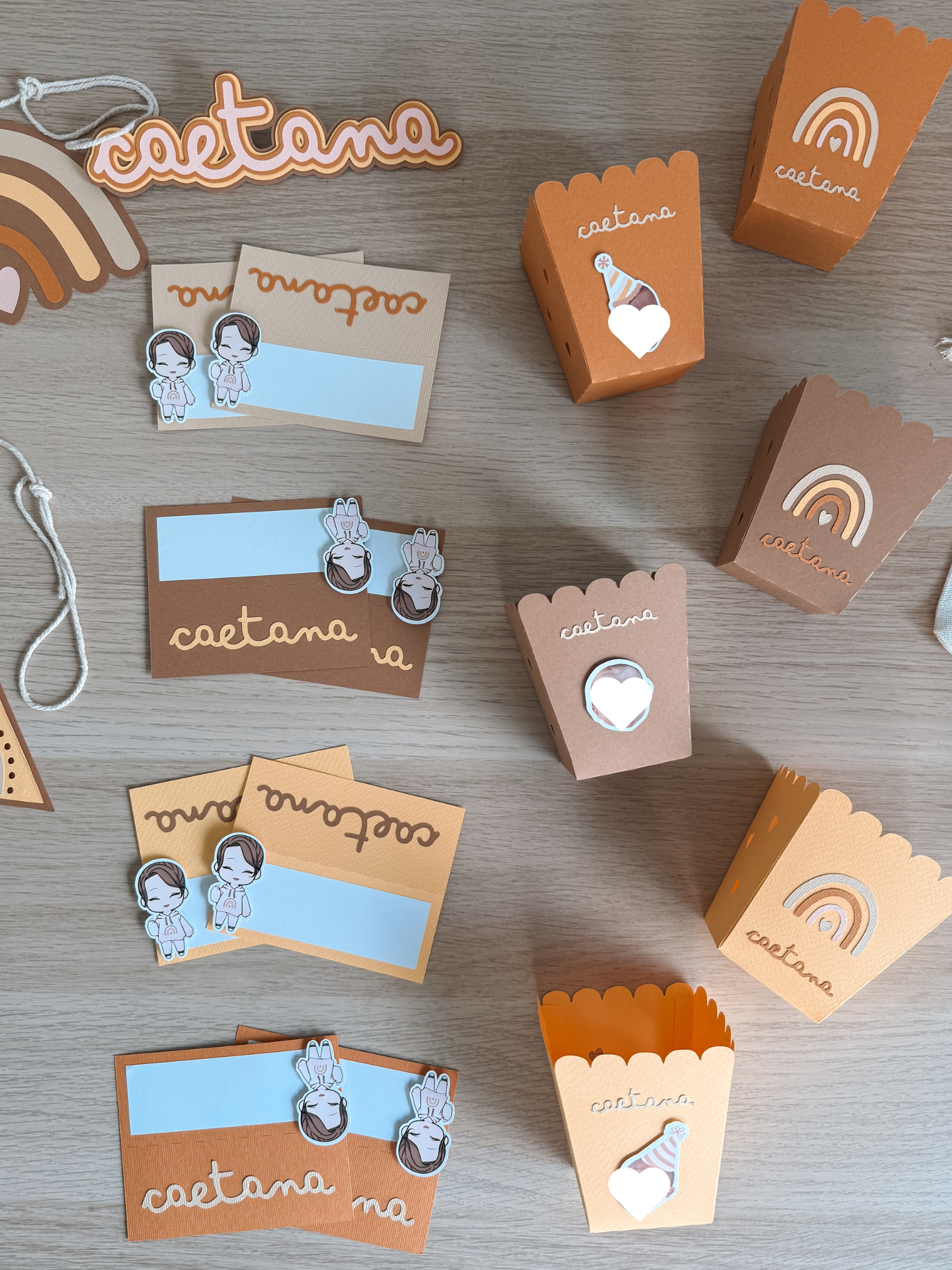 Arco íris boho | Caixas de pipocas