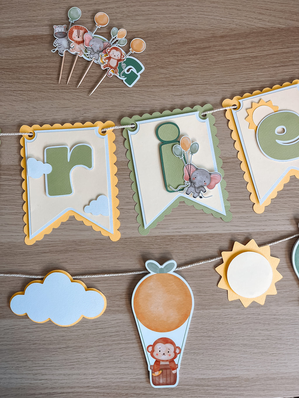 Animais balão | Bandeirola tema