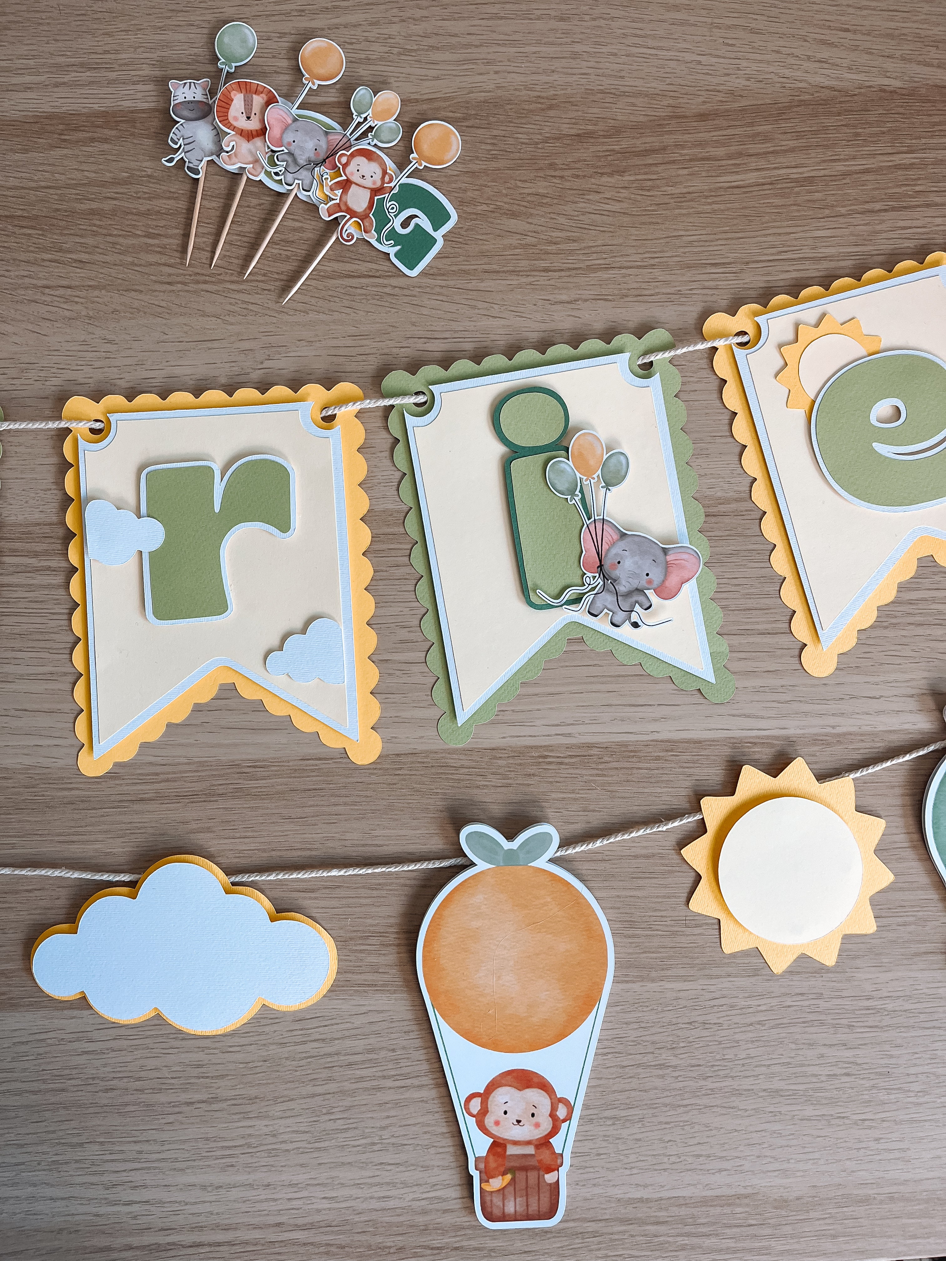 Animais balão | Bandeirola tema