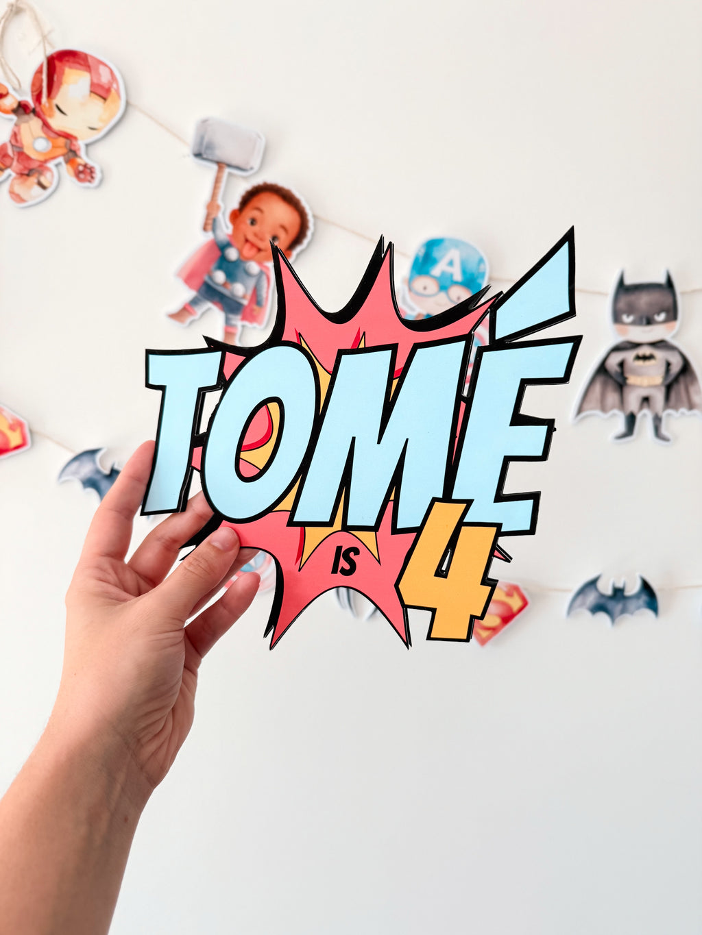 Super heróis | Elemento decorativo A4