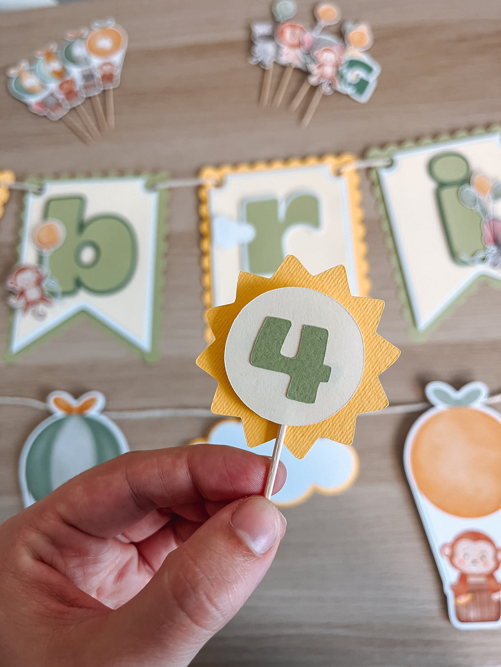 Animais balão | Mini toppers tema