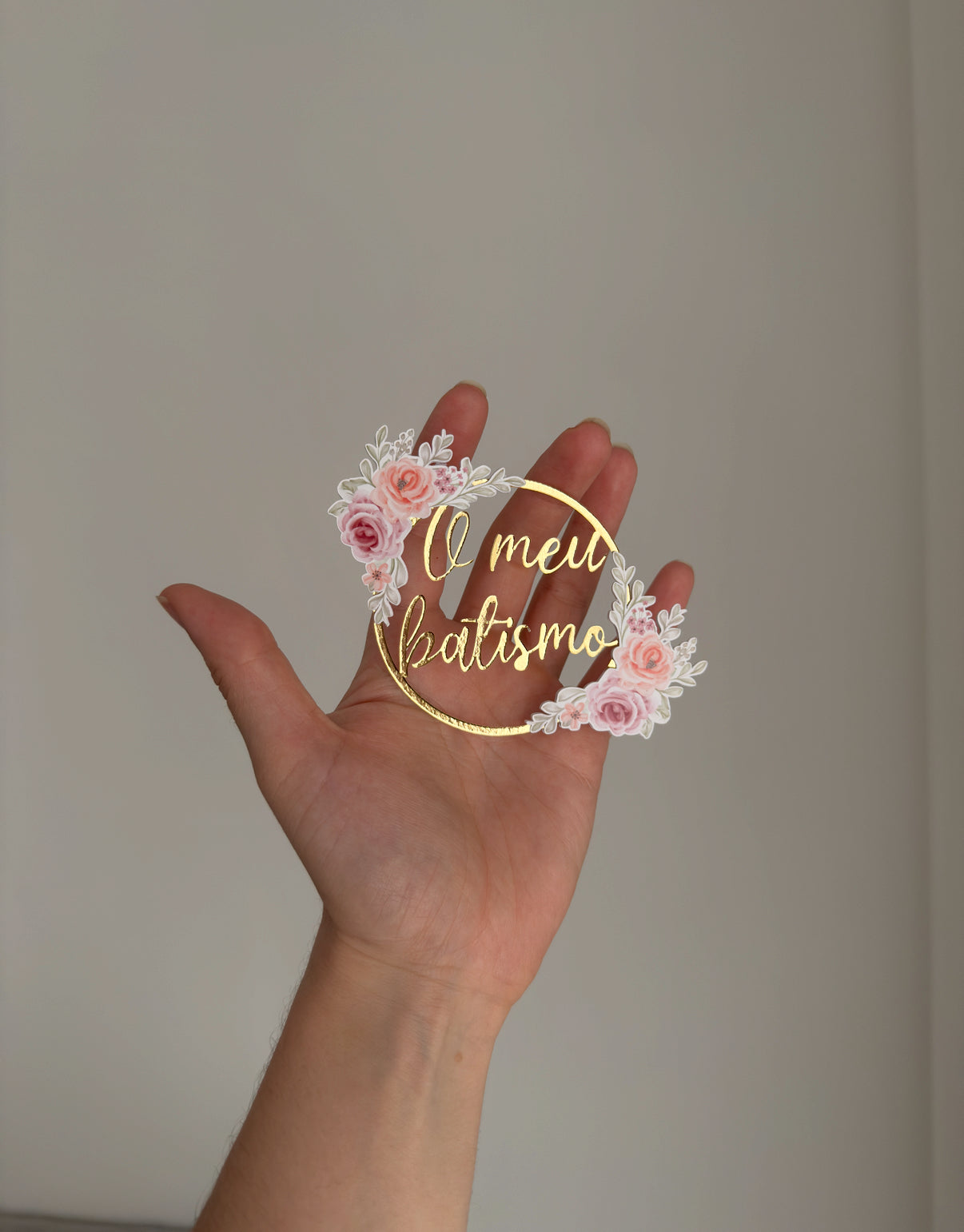 Menina Batismo |  Topo de bolo vários elementos