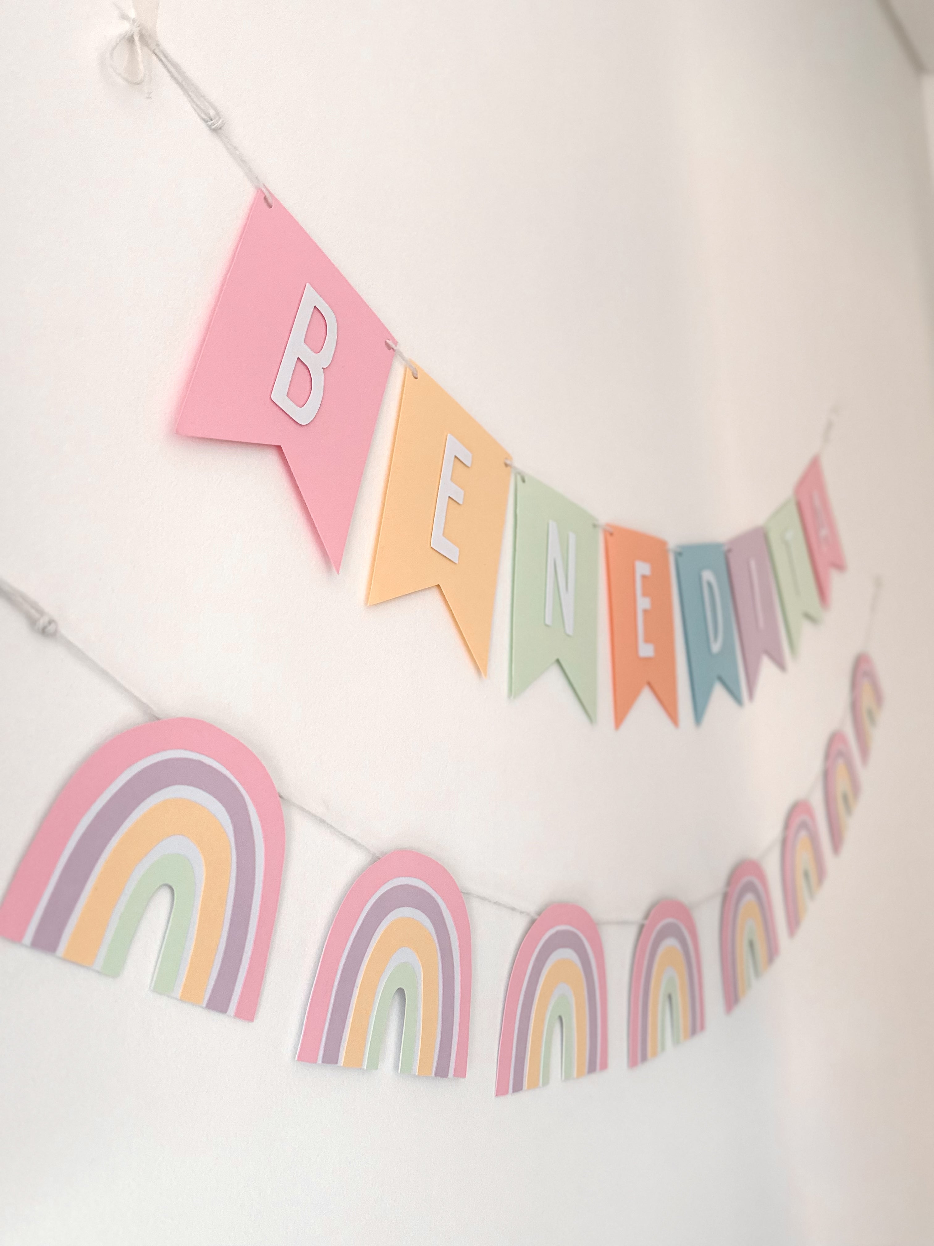Arco íris minimal | Bandeirola nome
